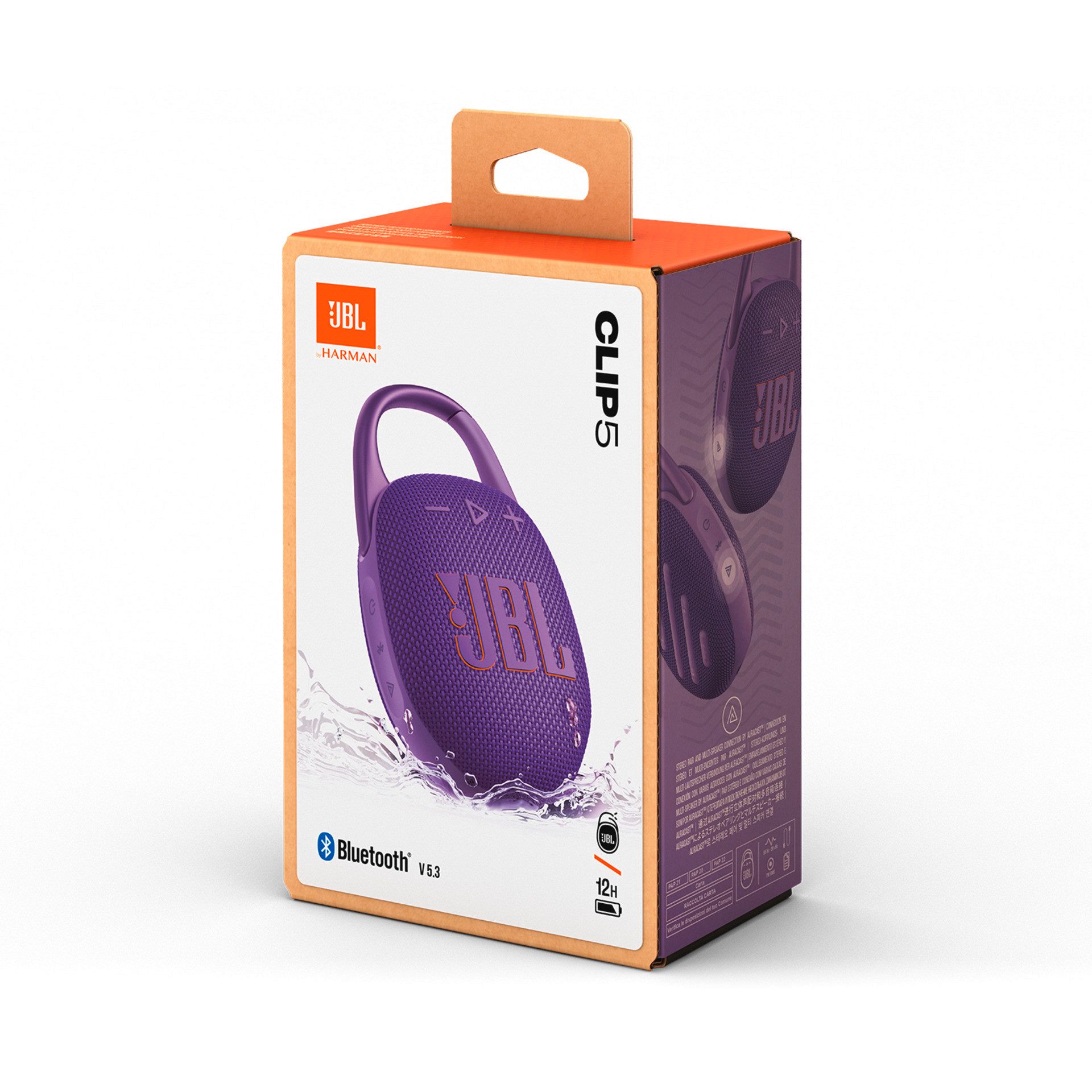 JBL Bluetooth luidspreker Clip 5 ultra-compact, water- en stofbestendig (ip67), 7 watt rms