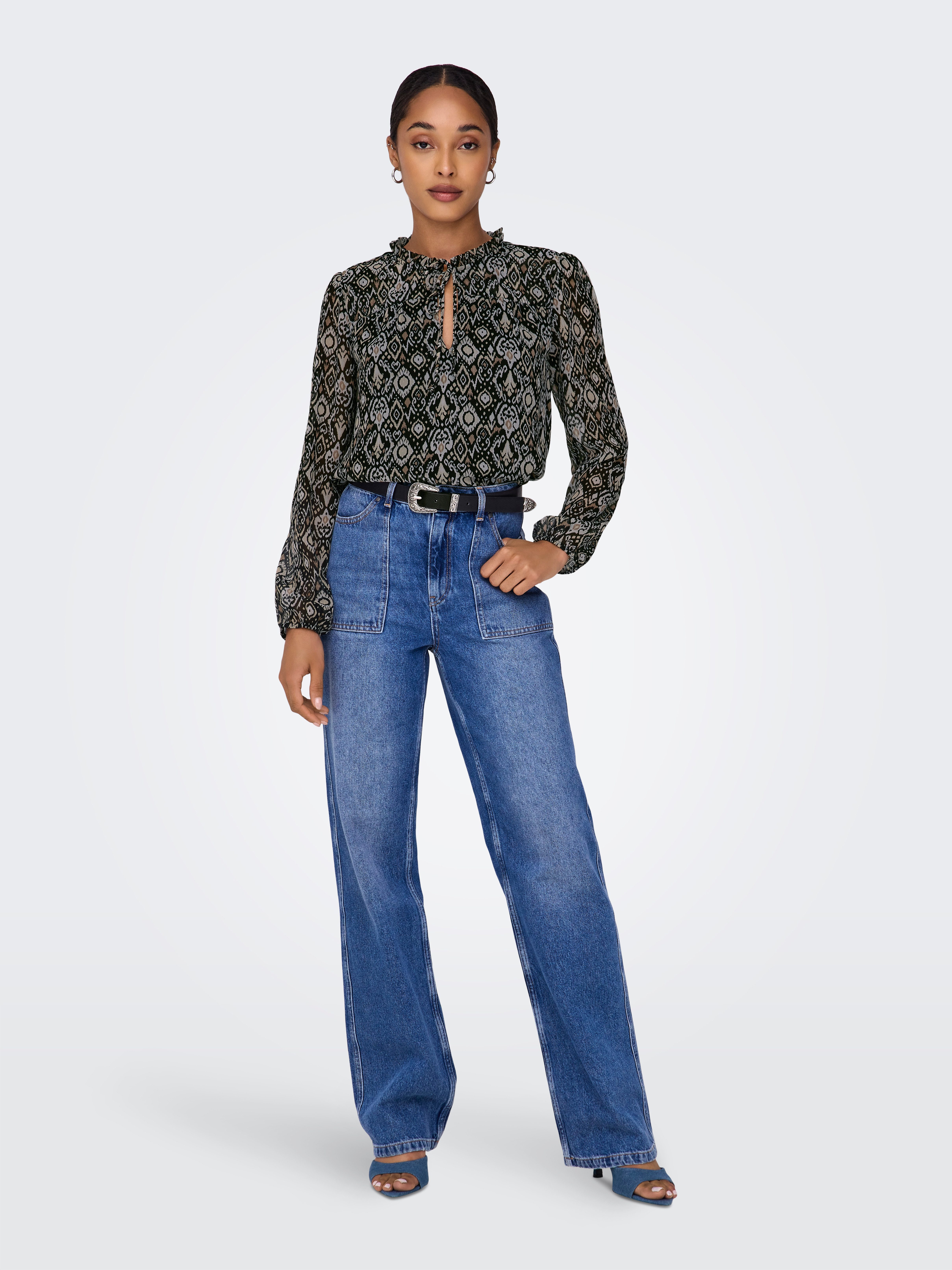 Only Chiffon blouse ONLDITSY L S BLOUSE WVN