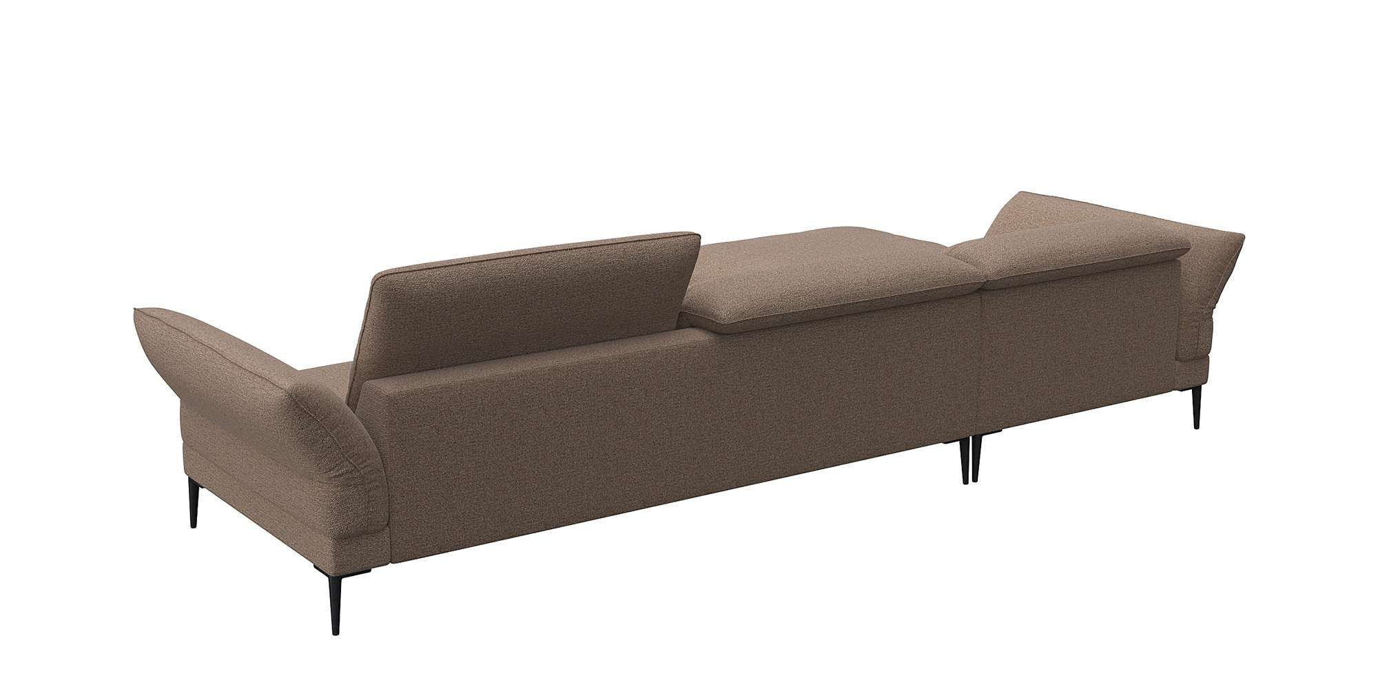 FLEXLUX Hoekbank Salino, functionele bank met recamiere, relaxbank, hoekbank Bank met arm- en hoofdeinde verstellingen, koudschuim & staalgolven