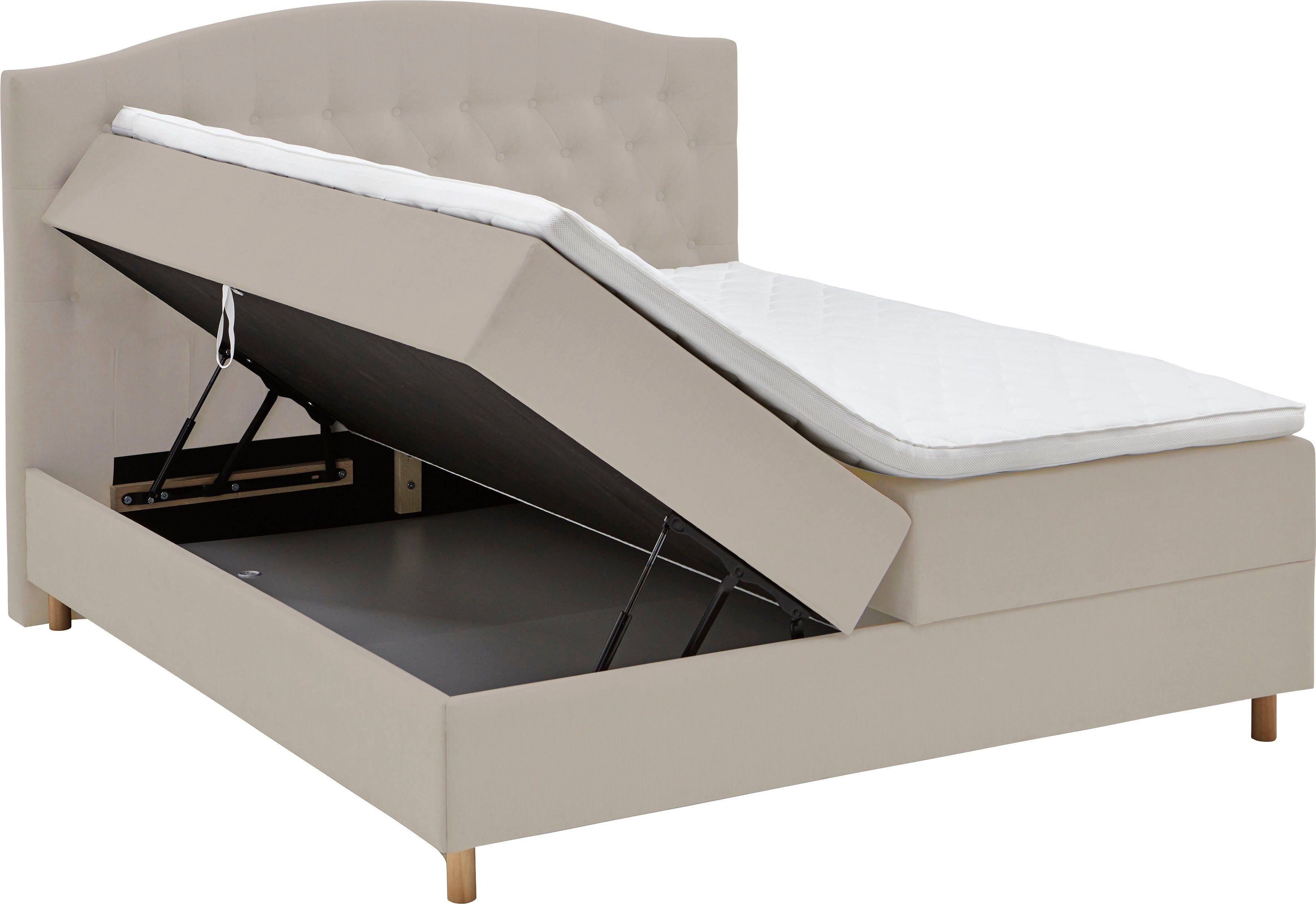 Home affaire Boxspring Piemont met bedkist en topmatras