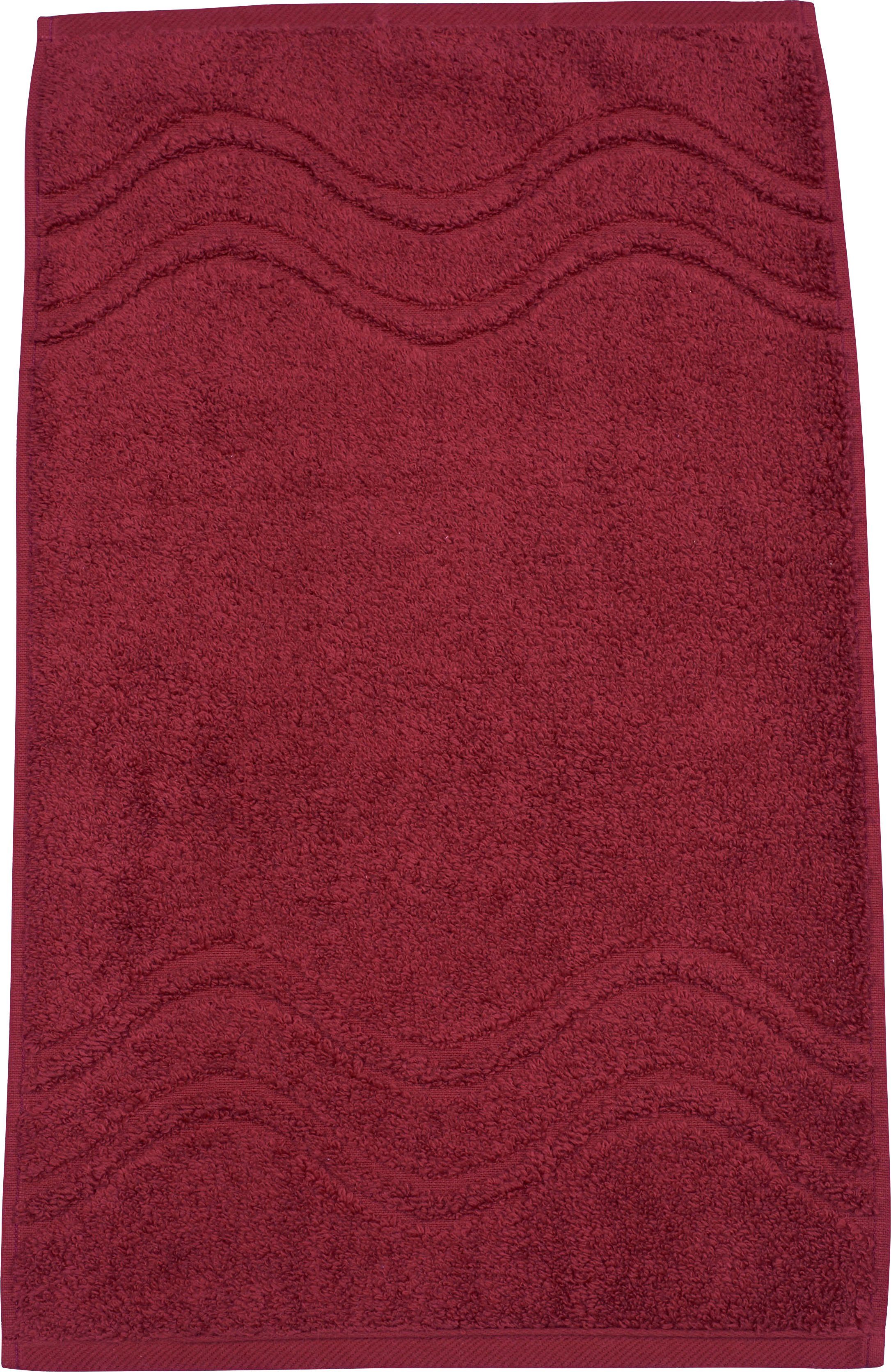 ROSS Gastendoek Cashmere feeling met golven-randdessin (6-delig)