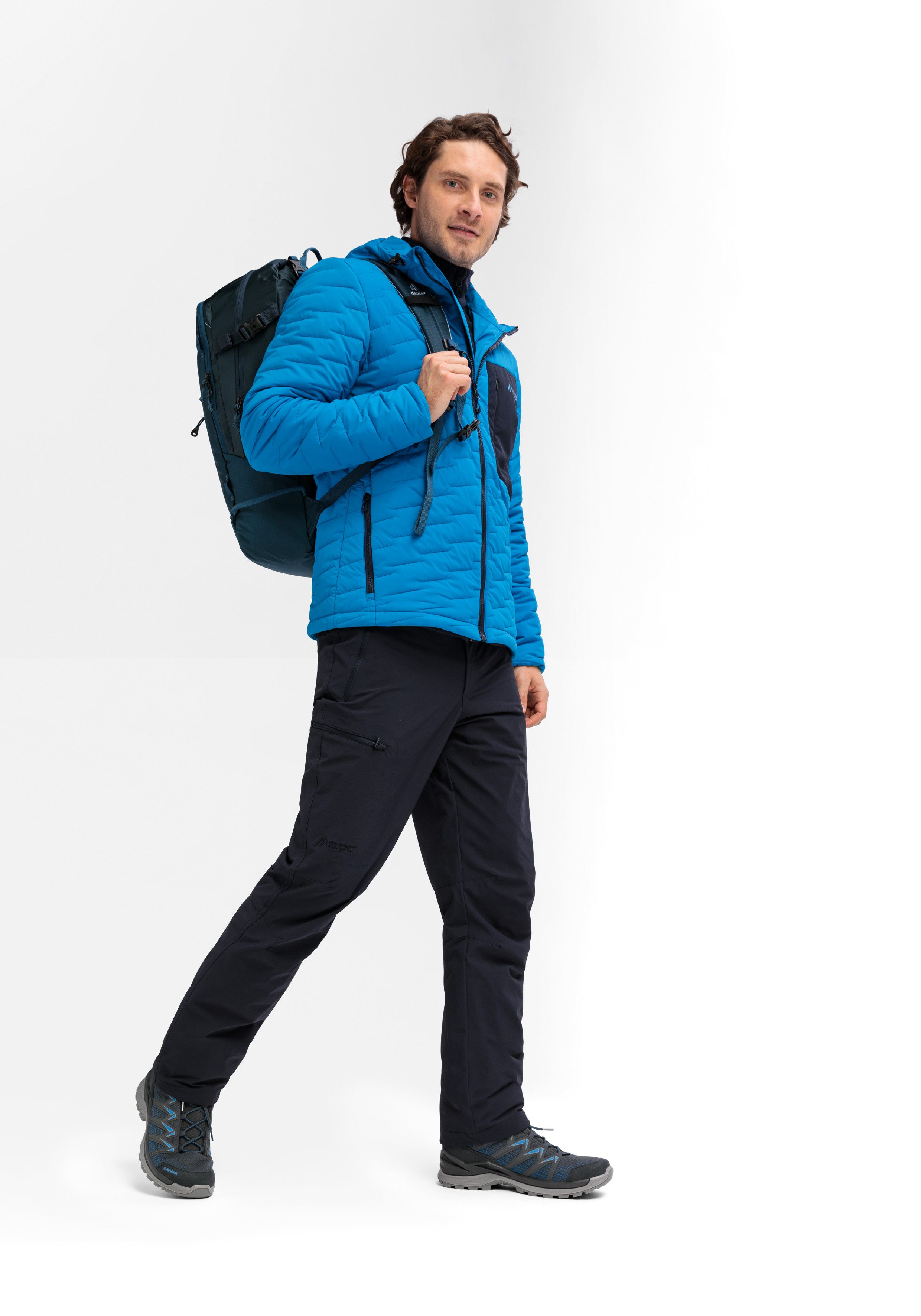 Maier Sports Functioneel jack Donovaly M Heren outdoorjas, Primaloft jas met 3 ritszakken en capuchon