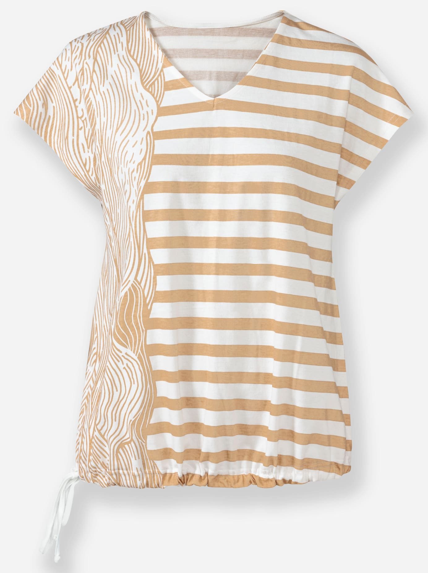 Casual Looks Shirt met V-hals Shirt (1-delig)
