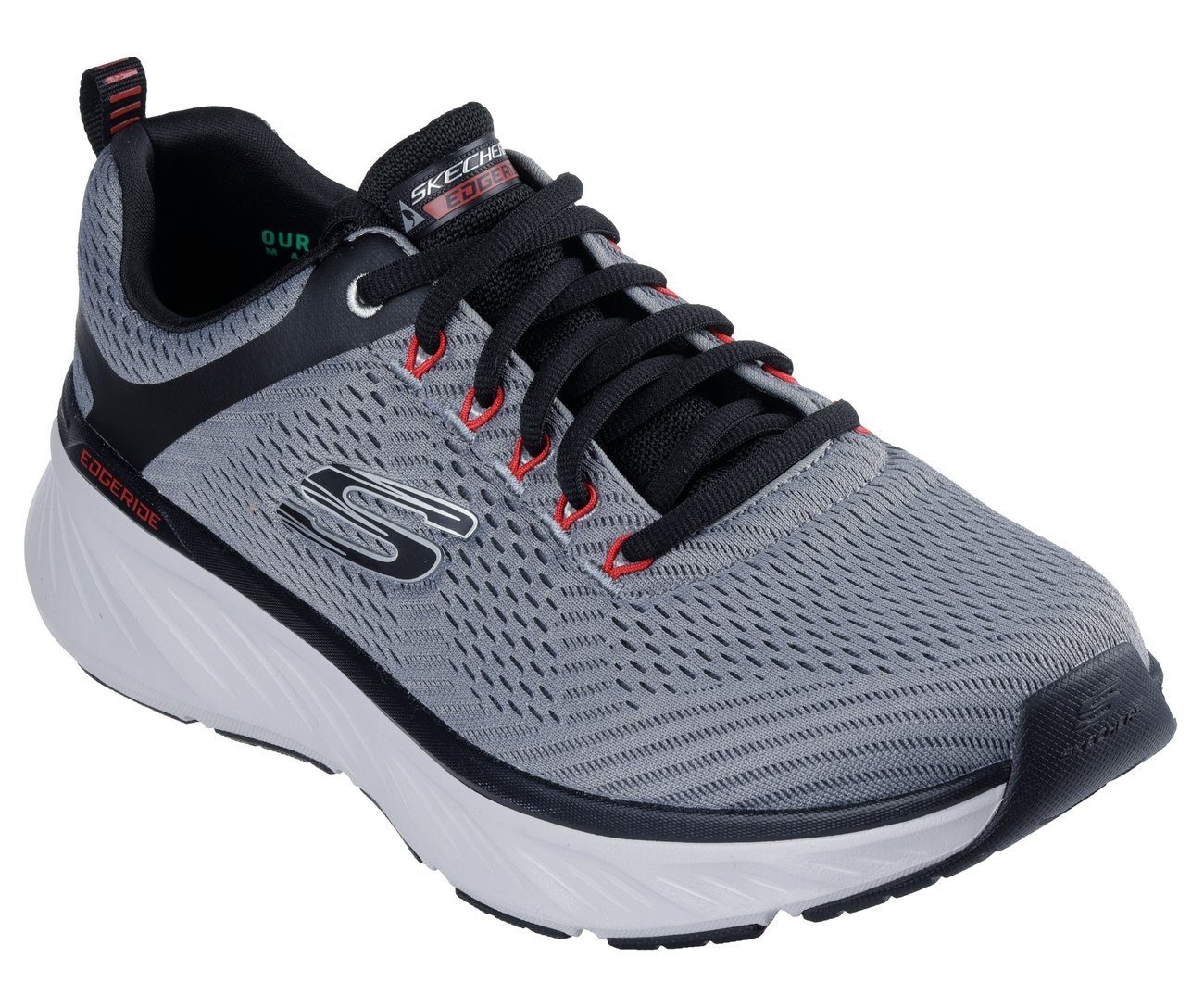 Skechers Sneakers EDGERIDE , vrijetijdsschoen, trainingsschoen, veterschoen met relaxed fit heren veterschoenen maat 39 grijs