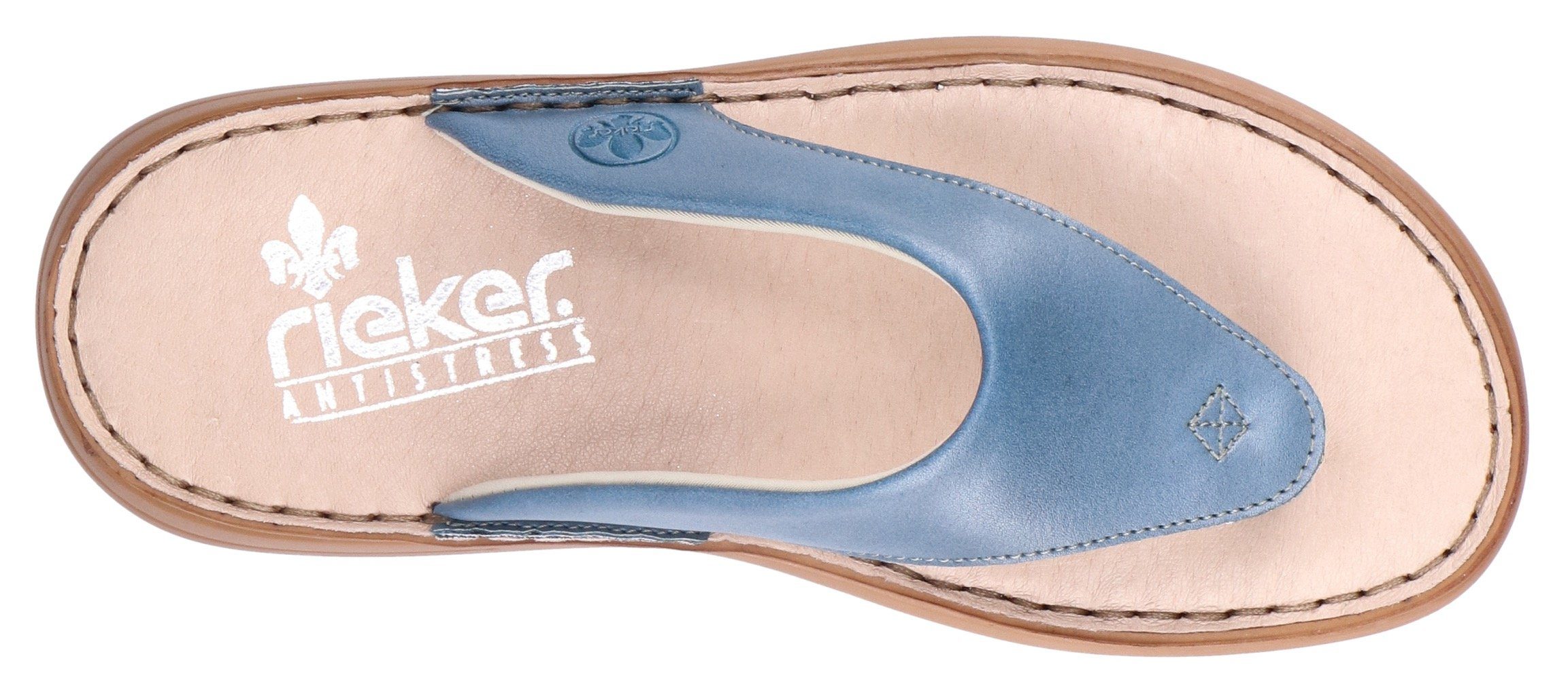 Rieker Teenslippers zomerschoen, slippers met tussenstuk voor de tenen