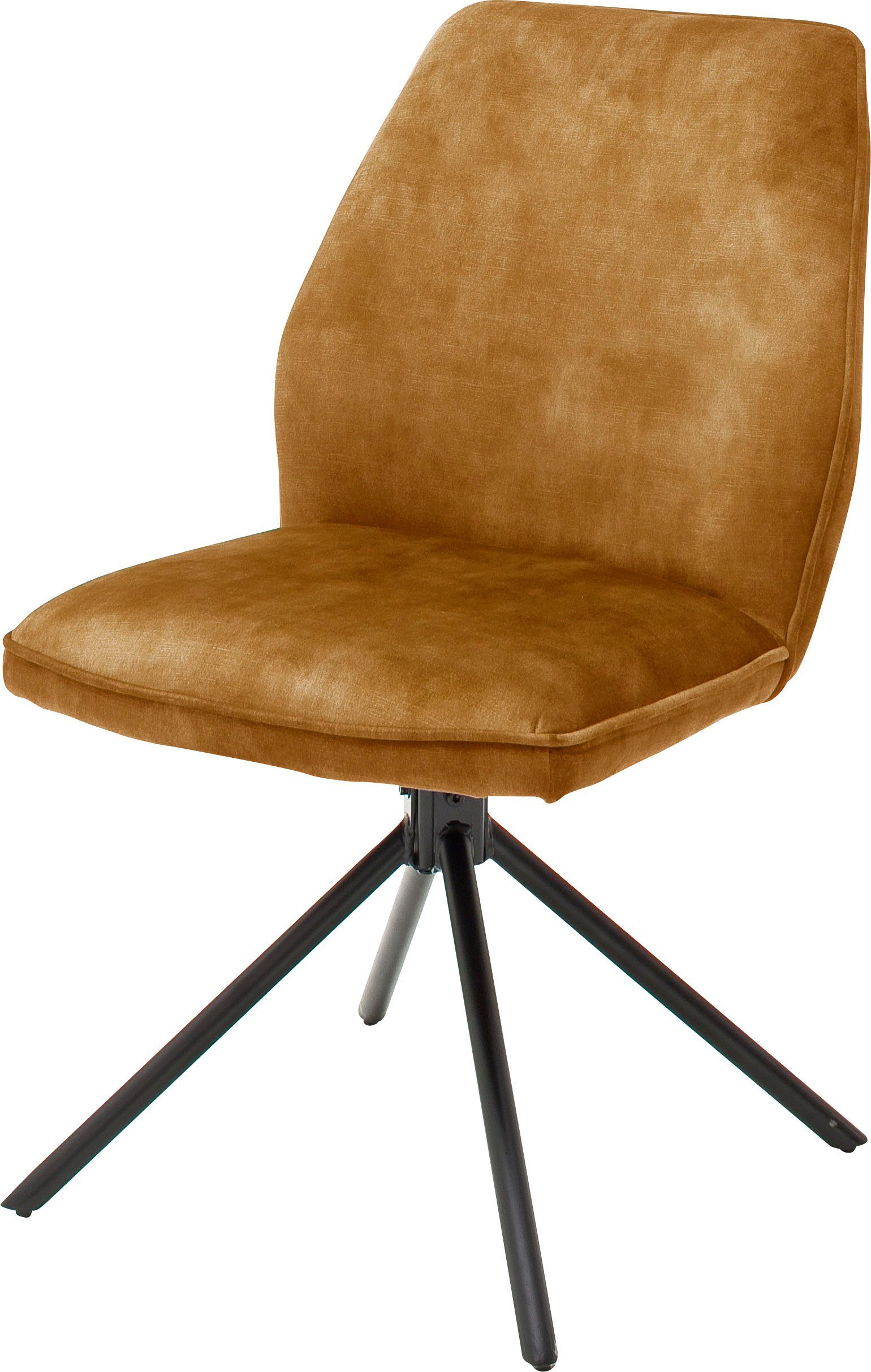 MCA furniture Eetkamerstoel OTTAWA Vintage suède-look met opstaande naad, stoel belastbaar tot 120 kg (set, 2 stuks)