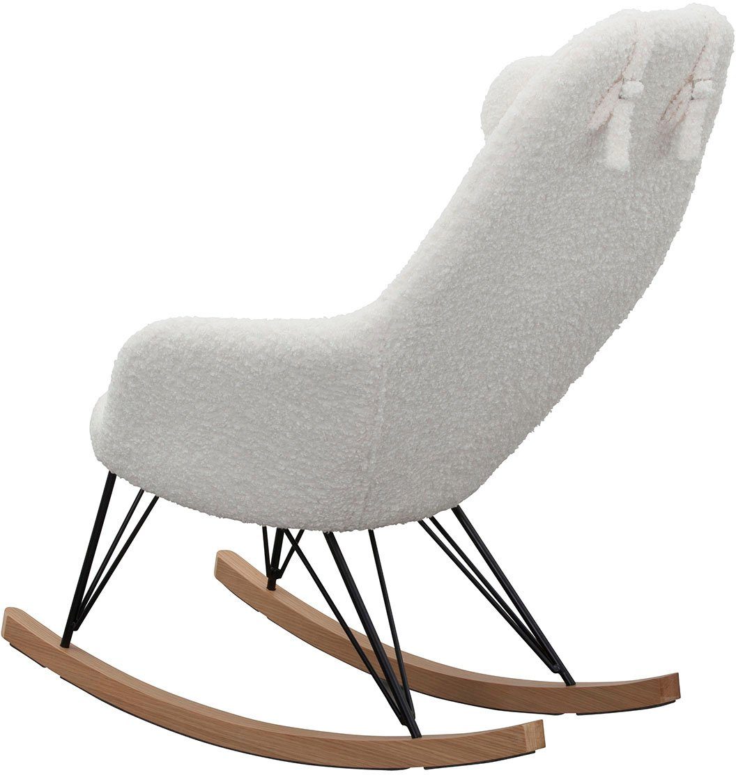 SalesFever Schommelstoel met bekleding in imitatiebont-look