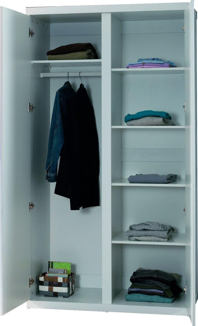 Vipack Kledingkast Ruime 2-deurs kledingkast in rechtlijnig design, uitvoering wit
