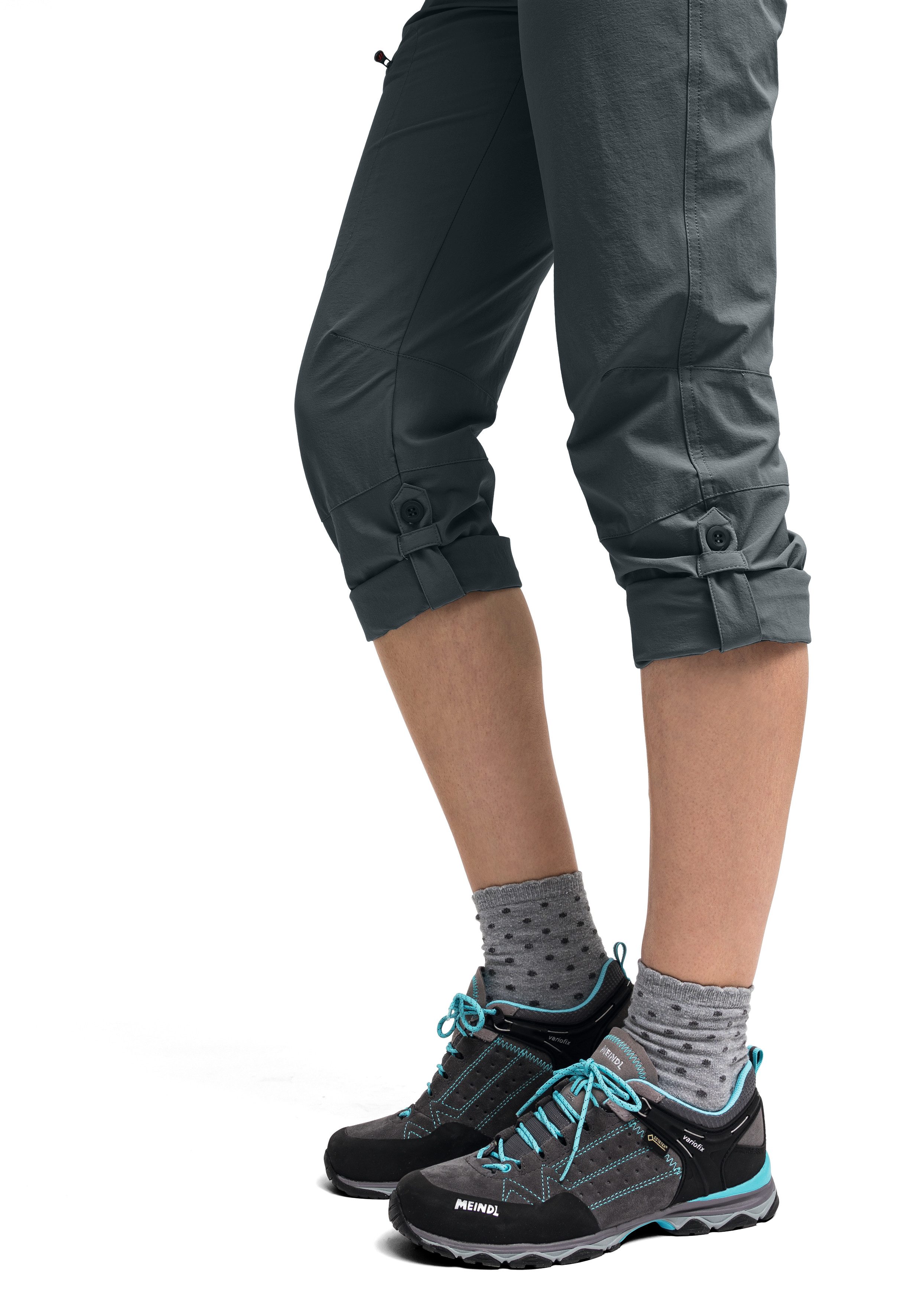 Maier Sports Functionele broek Lulaka Dames wandelbroek, ventilerende outdoorbroek met oprolfunctie
