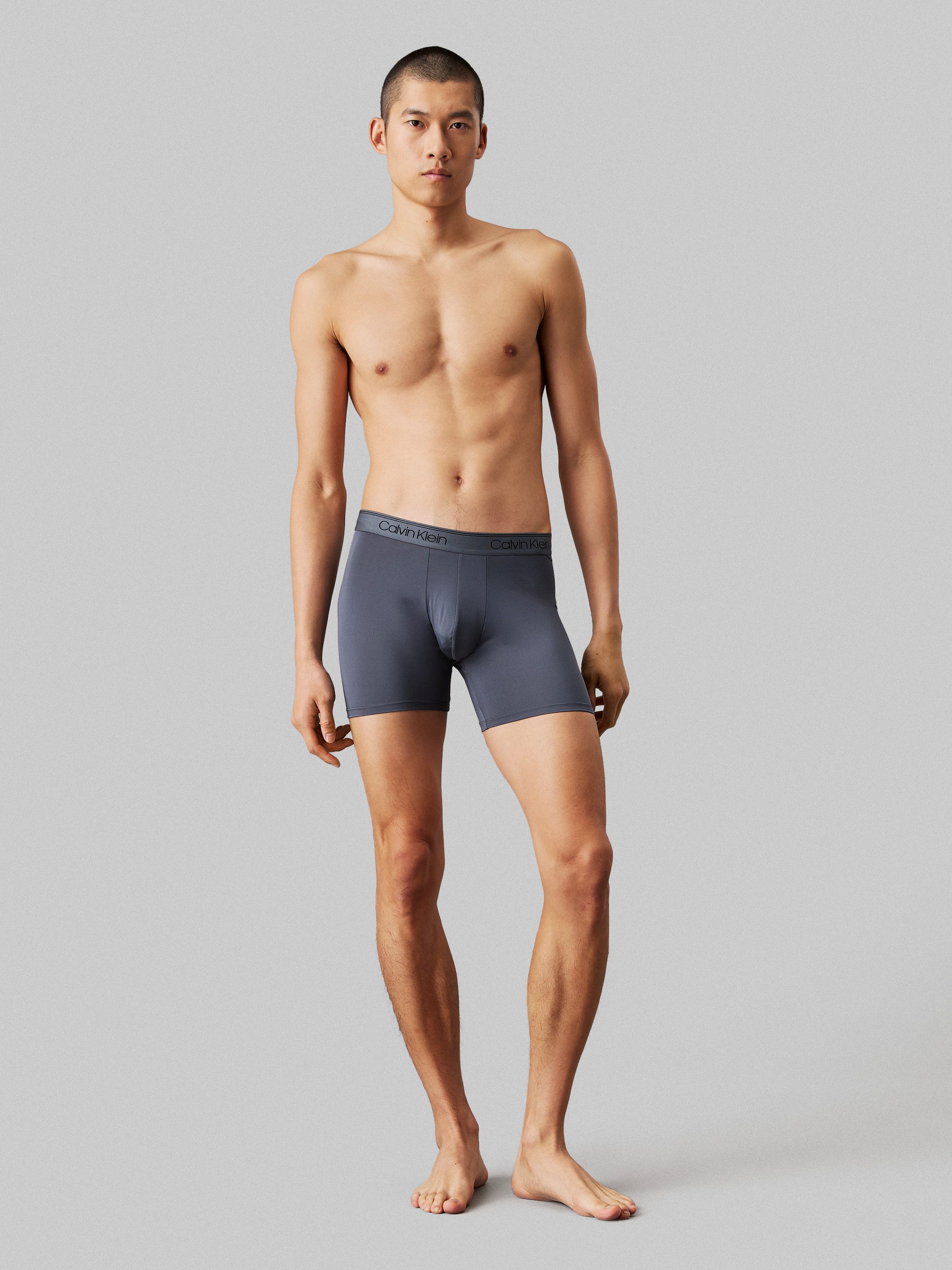 Calvin Klein Boxershort BOXER BRIEF 3PK met langere pijpen & logo-elastische tailleband (Set van 3)