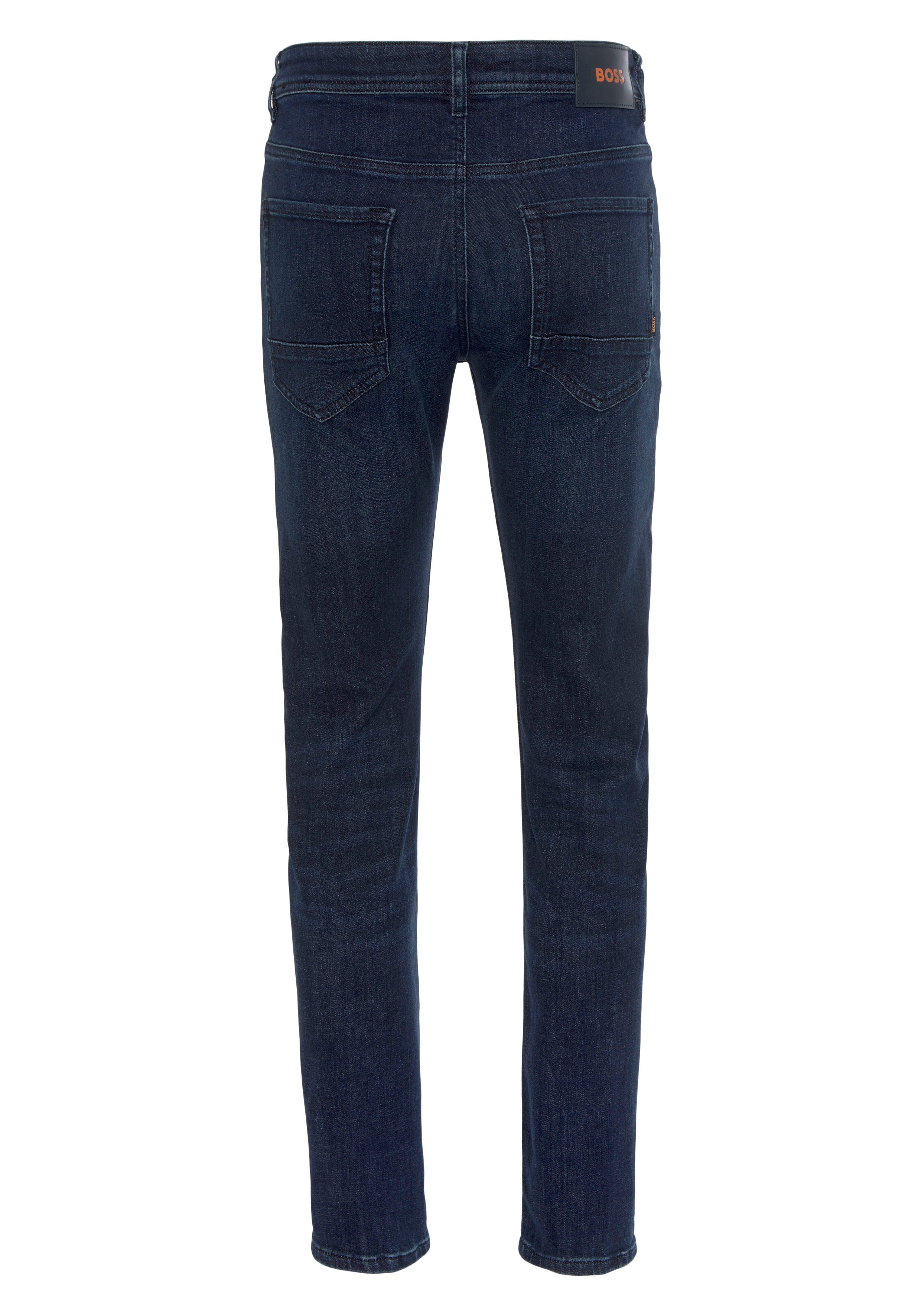 Boss Orange Regular fit jeans Taber BC P met leren badge