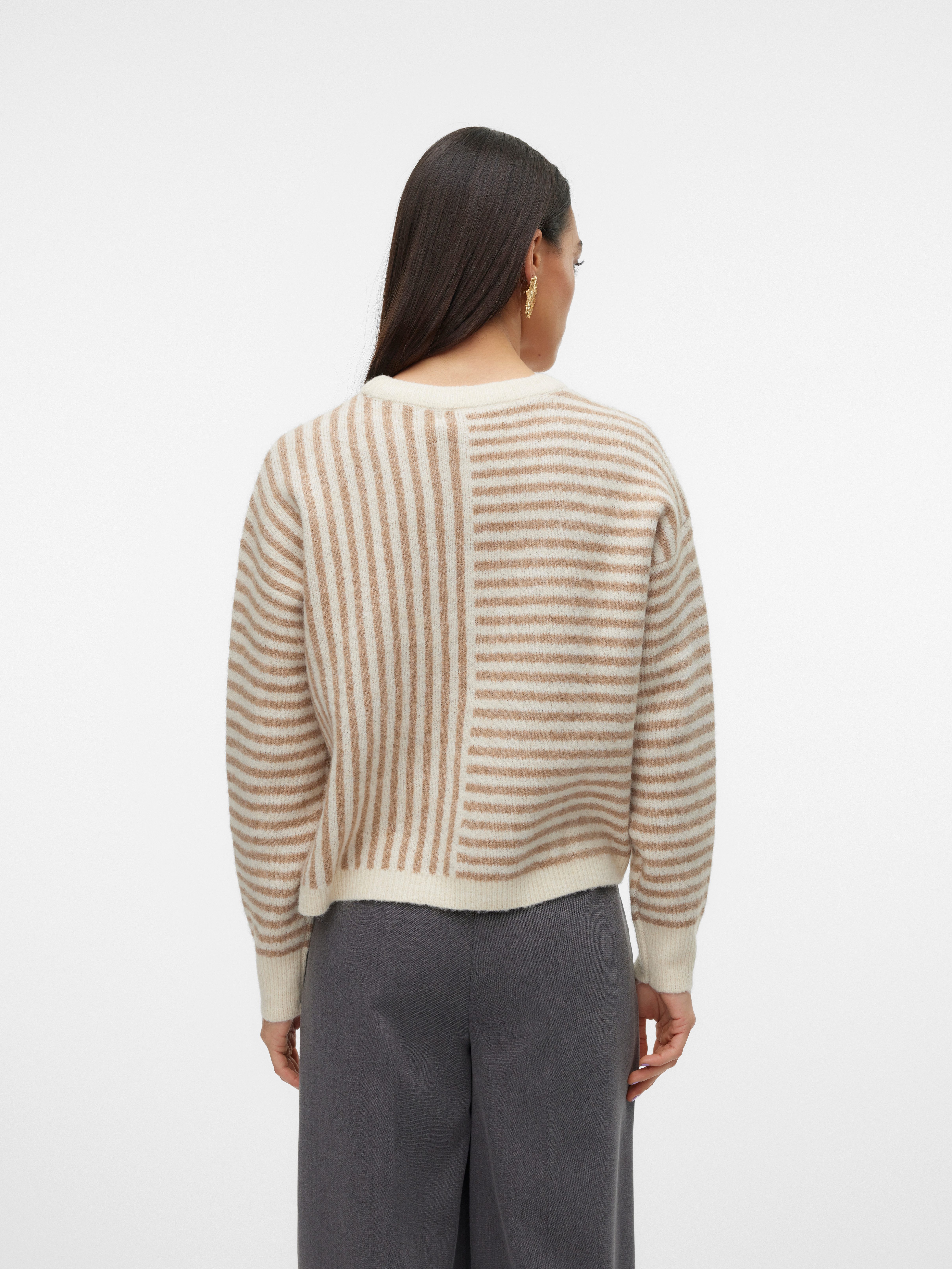 Vero Moda Gebreide trui VMURANUS LS ONECK CROPPED PULLOVER GA BF