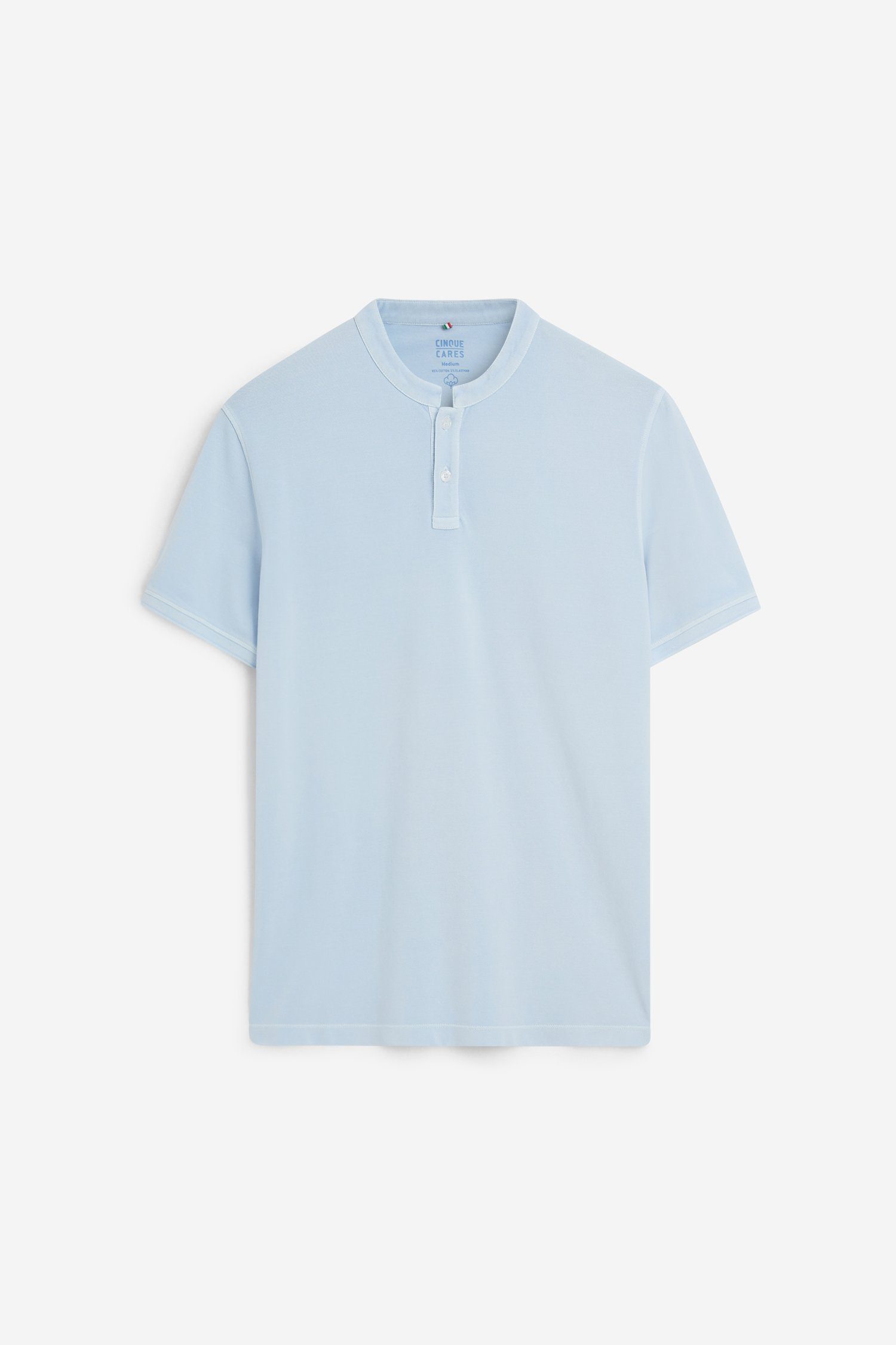 Cinque T-shirt CILANO met korte knoopsluiting heren t-shirts maat XL blauw