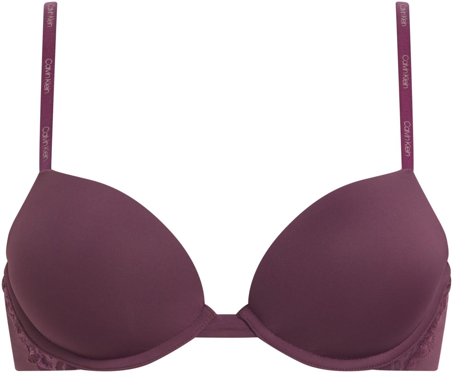 Calvin Klein Push-up-bh PUSH UP PLUNGE met logo-print op de bandjes