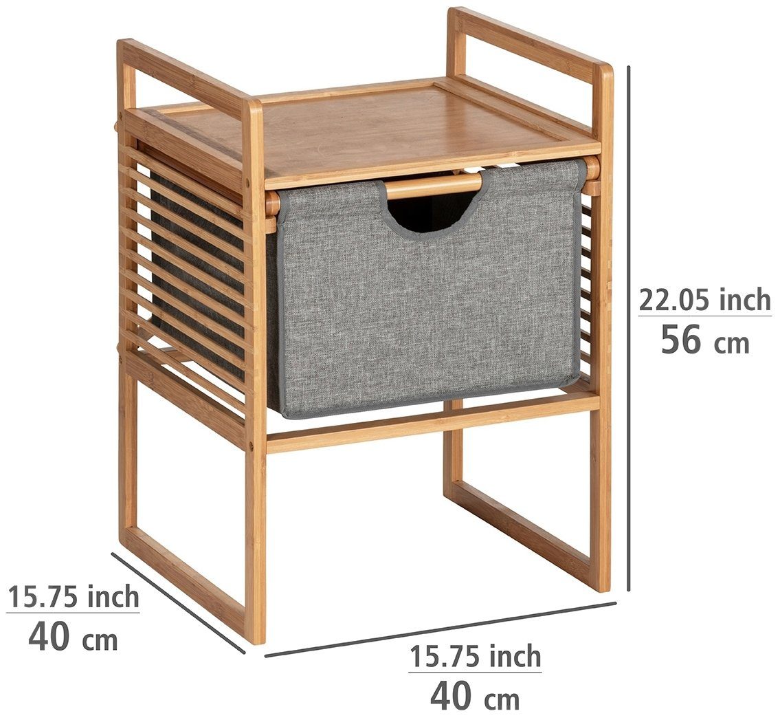 WENKO Bijzettafel Bahari BxDxH: 40x40x56 cm, gemaakt van bamboe