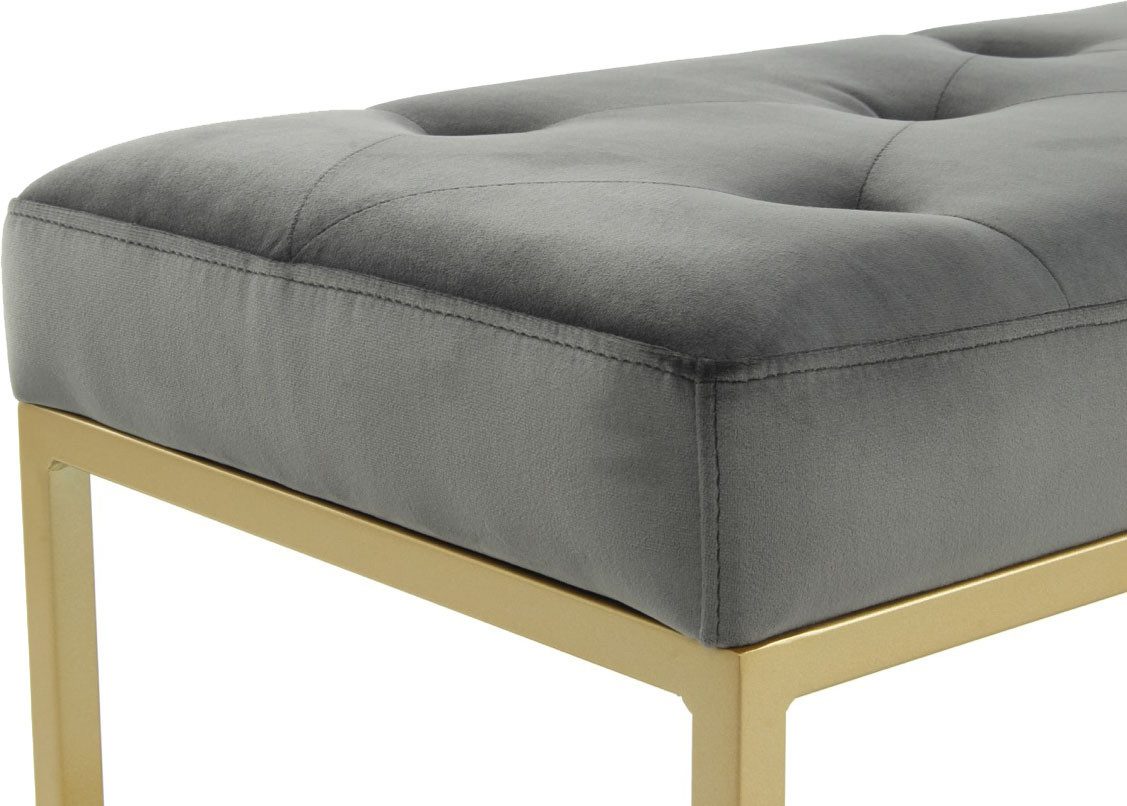 Kayoom Zitbank Diaz 125, Elegante uitstraling door goudkleurig frame, biedt meerdere zitplaatsen (1 stuk)