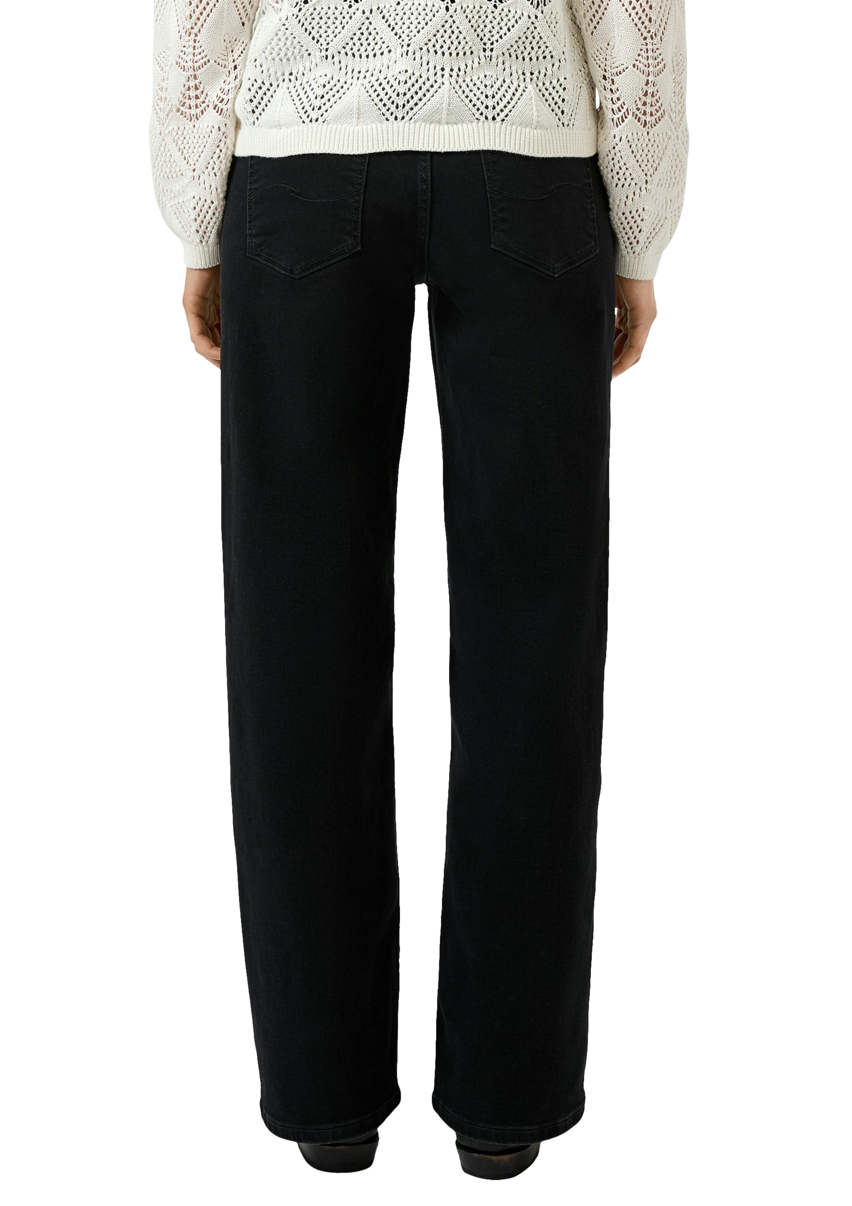 Q/S designed by Stretch jeans CATIE Wide Leg in blauwe wassing