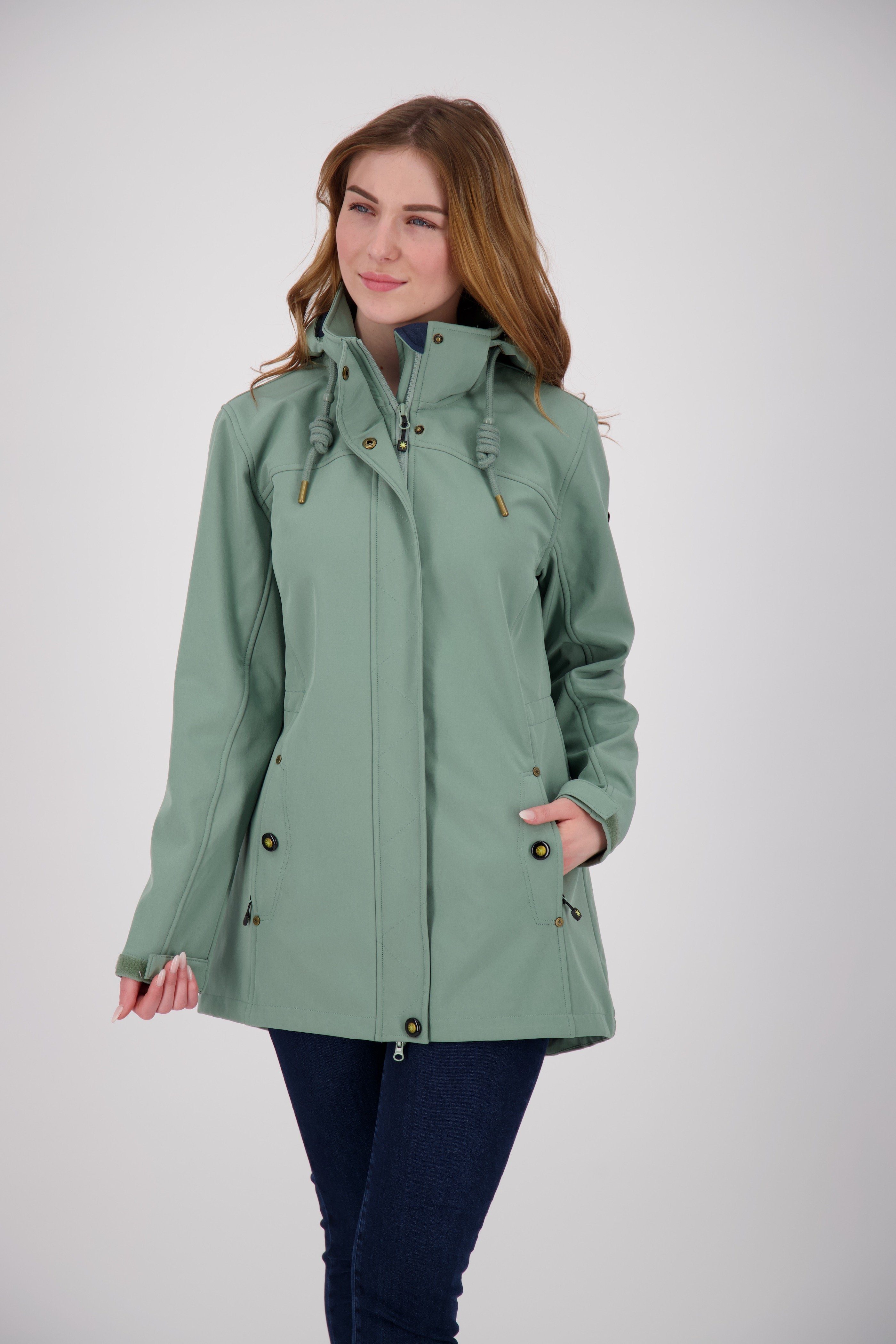 DEPROC Active Softshell-jas PEAK ROBSON WOMEN kleding maat 46 (L) grijs