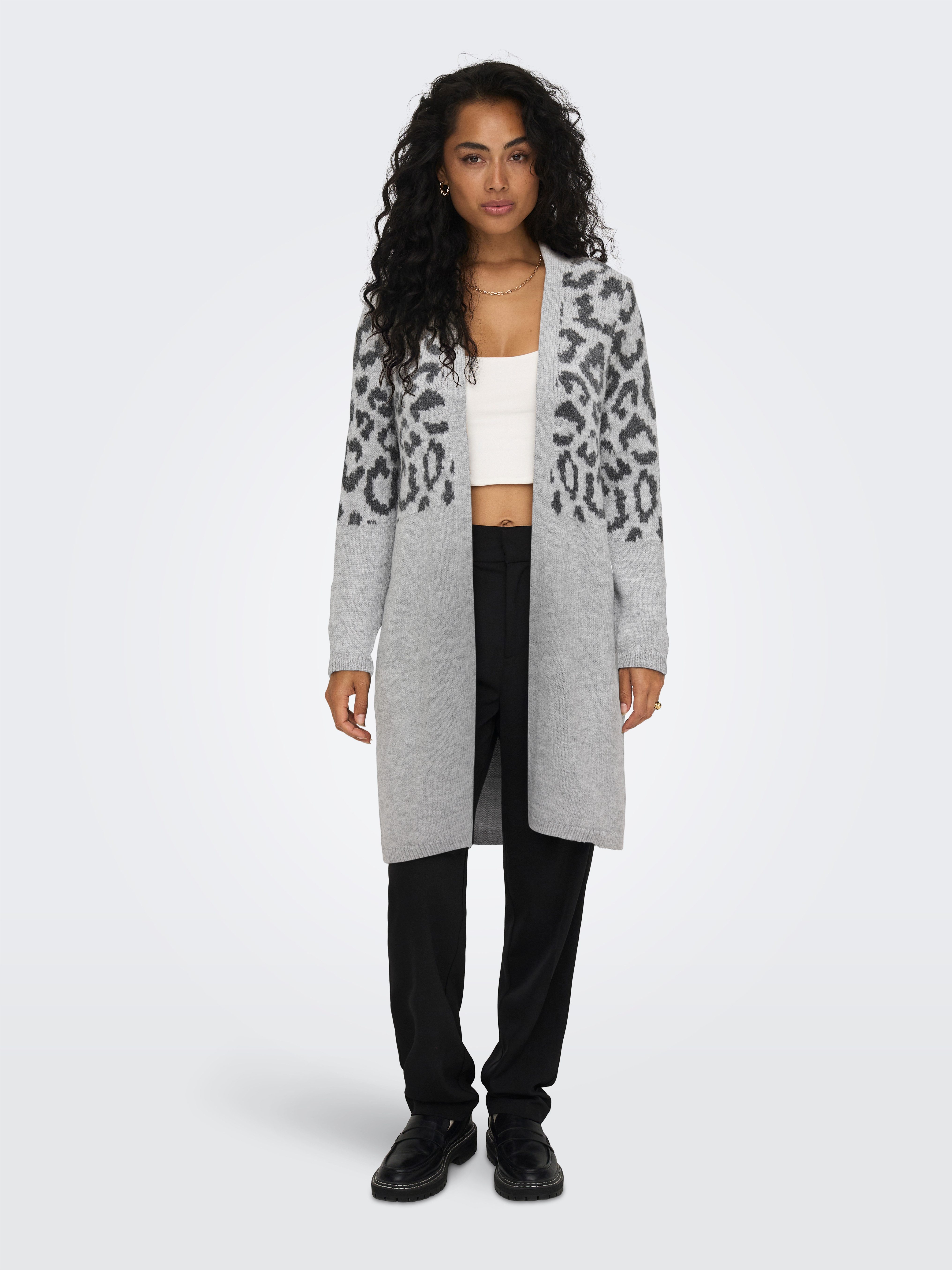 Only Vest ONLJADE ANIMAL LS CARDIGAN CC KNT