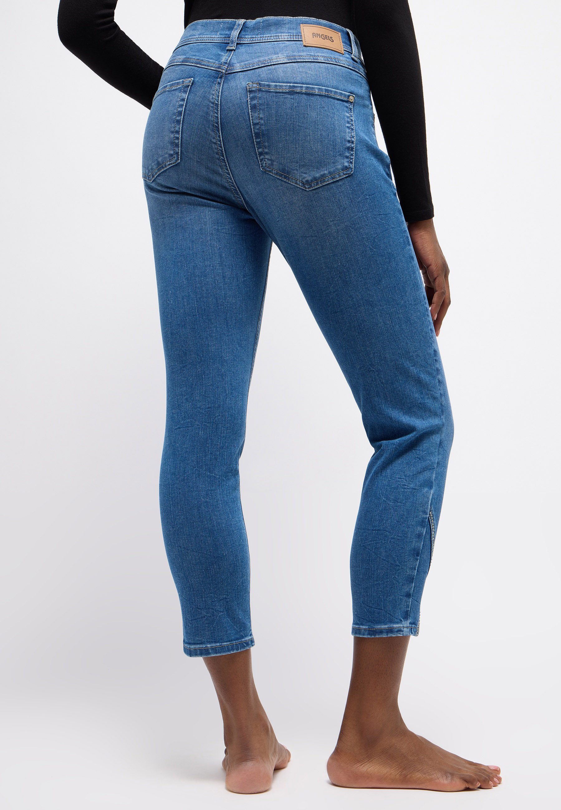 ANGELS 7 8 jeans Ornella met strasssteentjes aan de broekspijp
