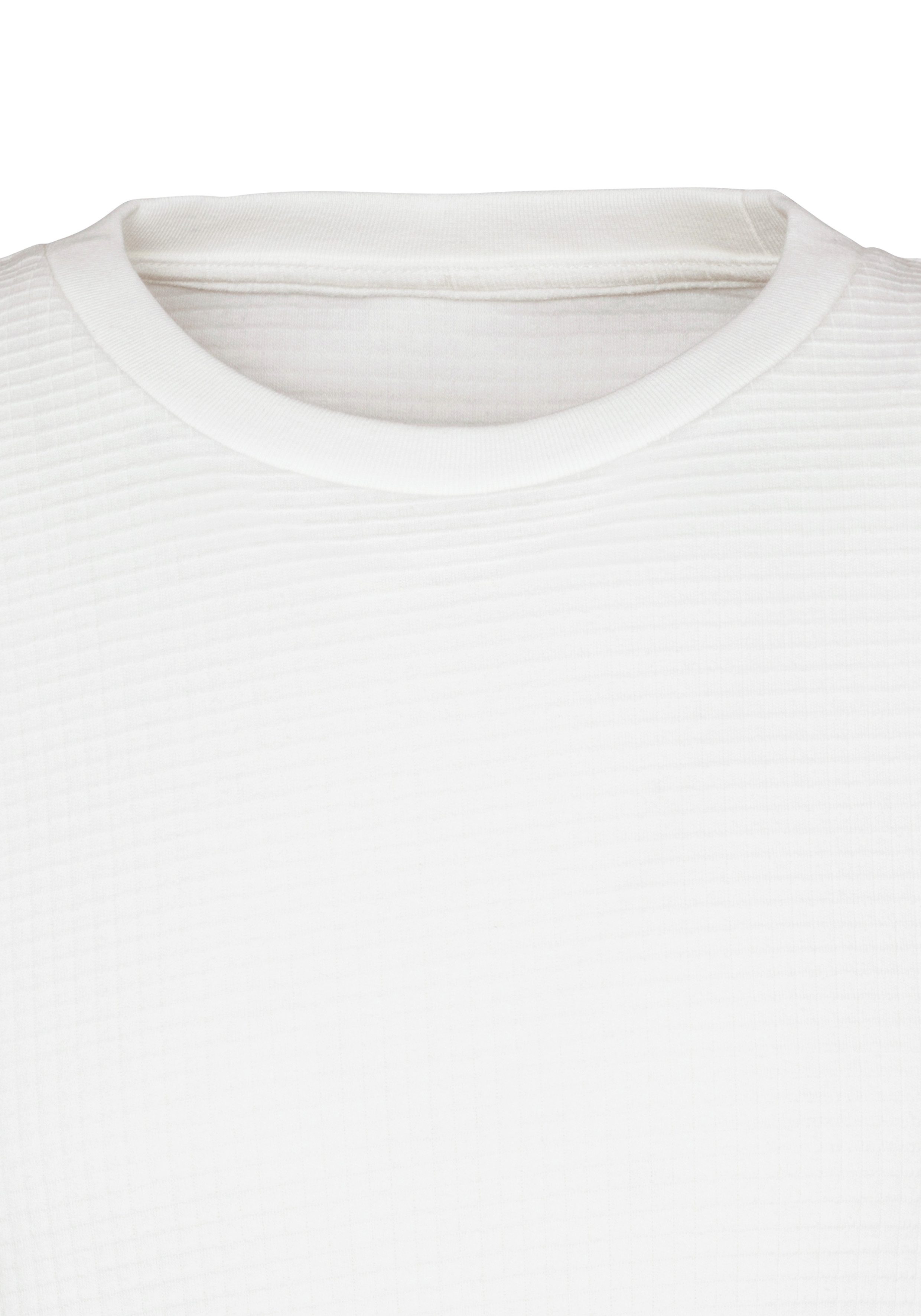 John Devin T-shirt Rondhalsshirt met structuur van katoenmix