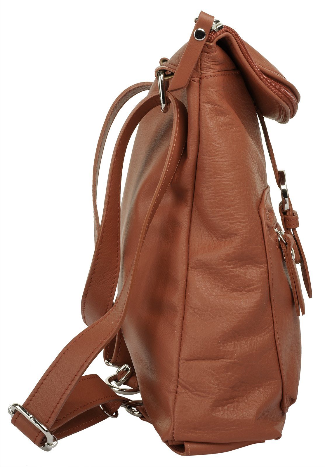 Forty Degrees Rugzak echt leer, made in italy