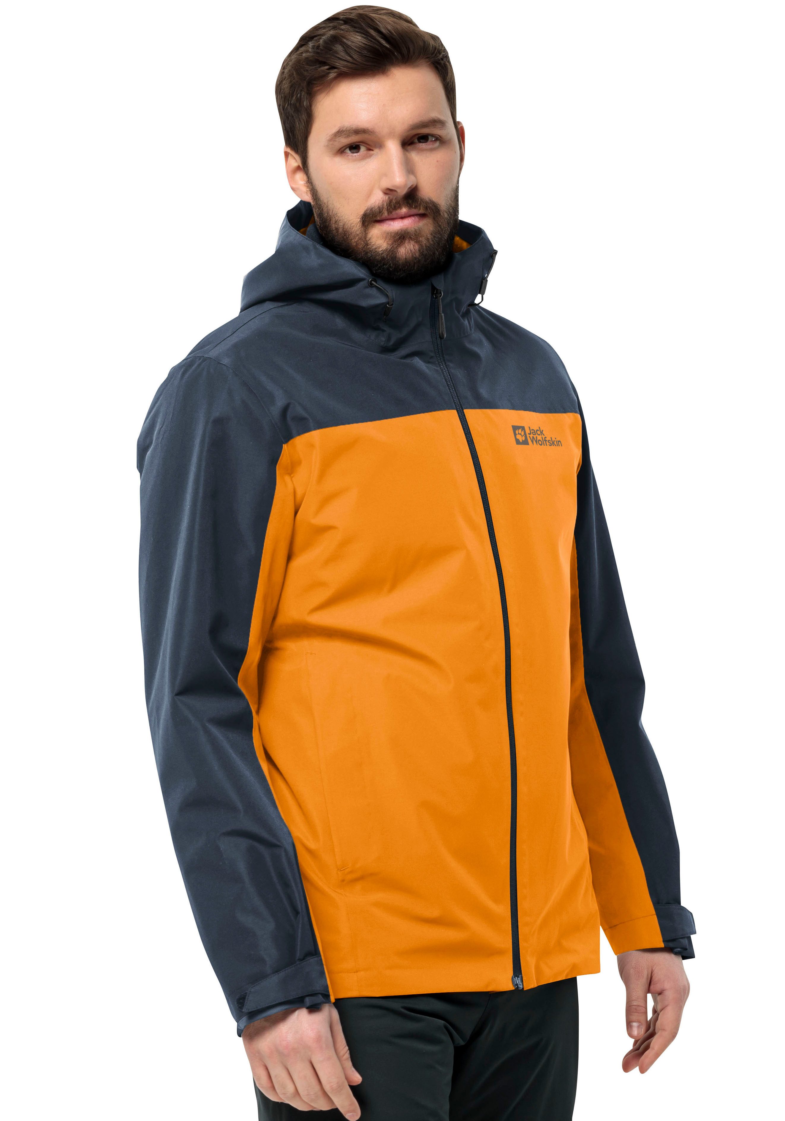 Jack Wolfskin Functioneel 3-in-1-jack TAUBENBERG 3IN1 JKT M met waterafstotende ritsen waterdicht ademend