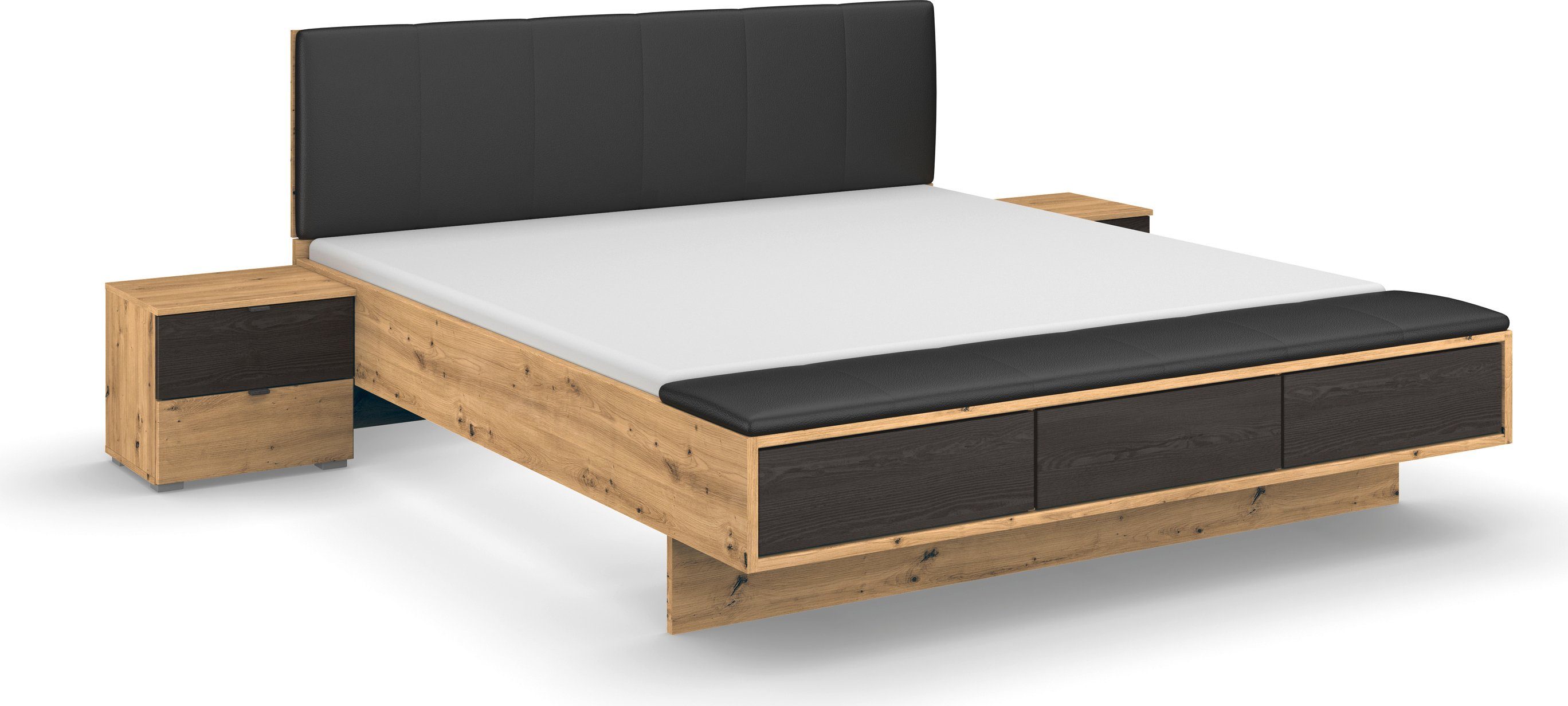 rauch Ledikant Bed Tweepersoons Futonbed APOLLON Nachttafel paar met elk 2 lades MADE IN GERMANY (set, 3-delig)
