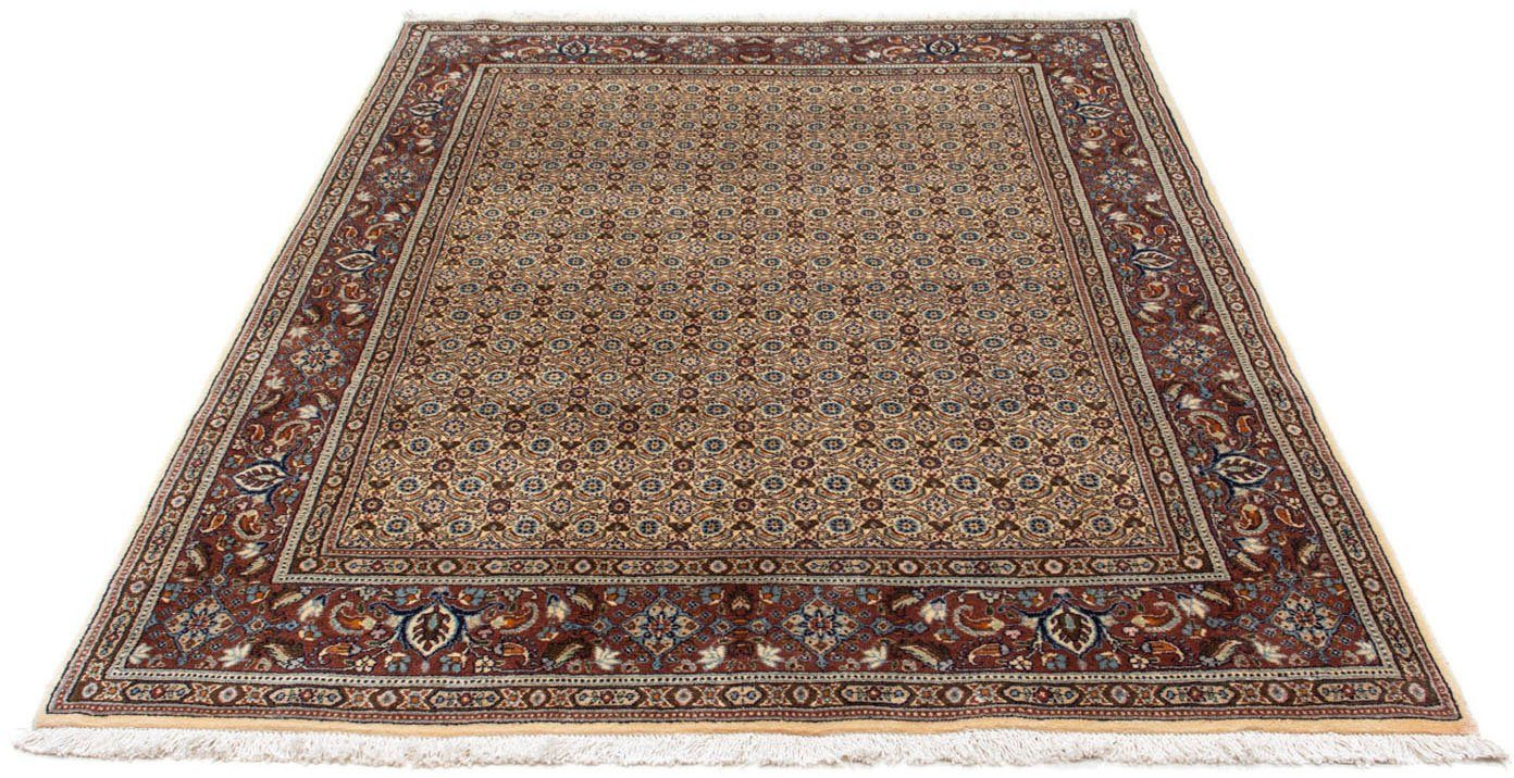 morgenland Wollen kleed Moud velden beige 238 x 169 cm Uniek exemplaar met certificaat