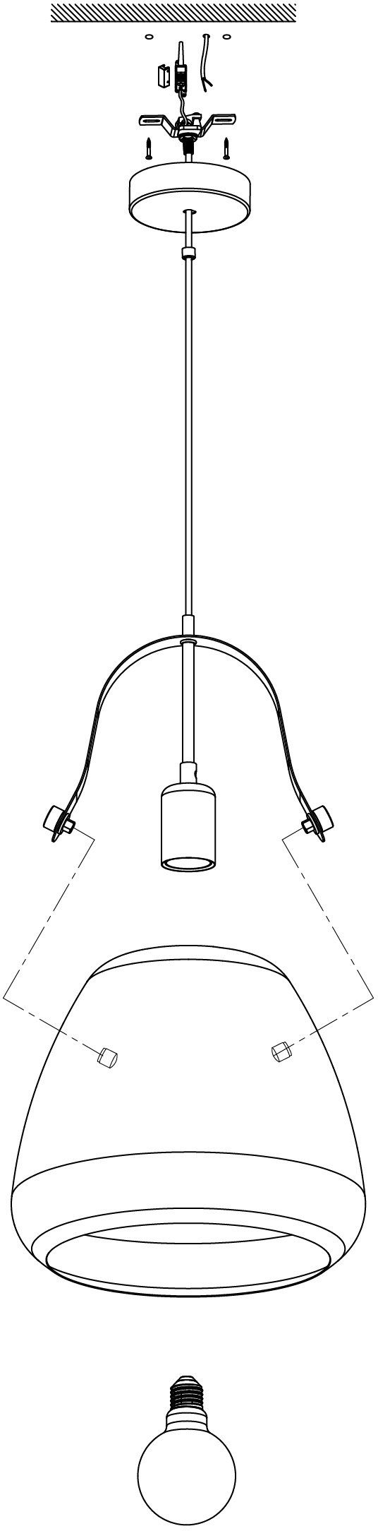 EGLO Hanglamp BEDNALL Hanglamp, dimbaar, Smart Home, kleurwisseling (1 stuk)