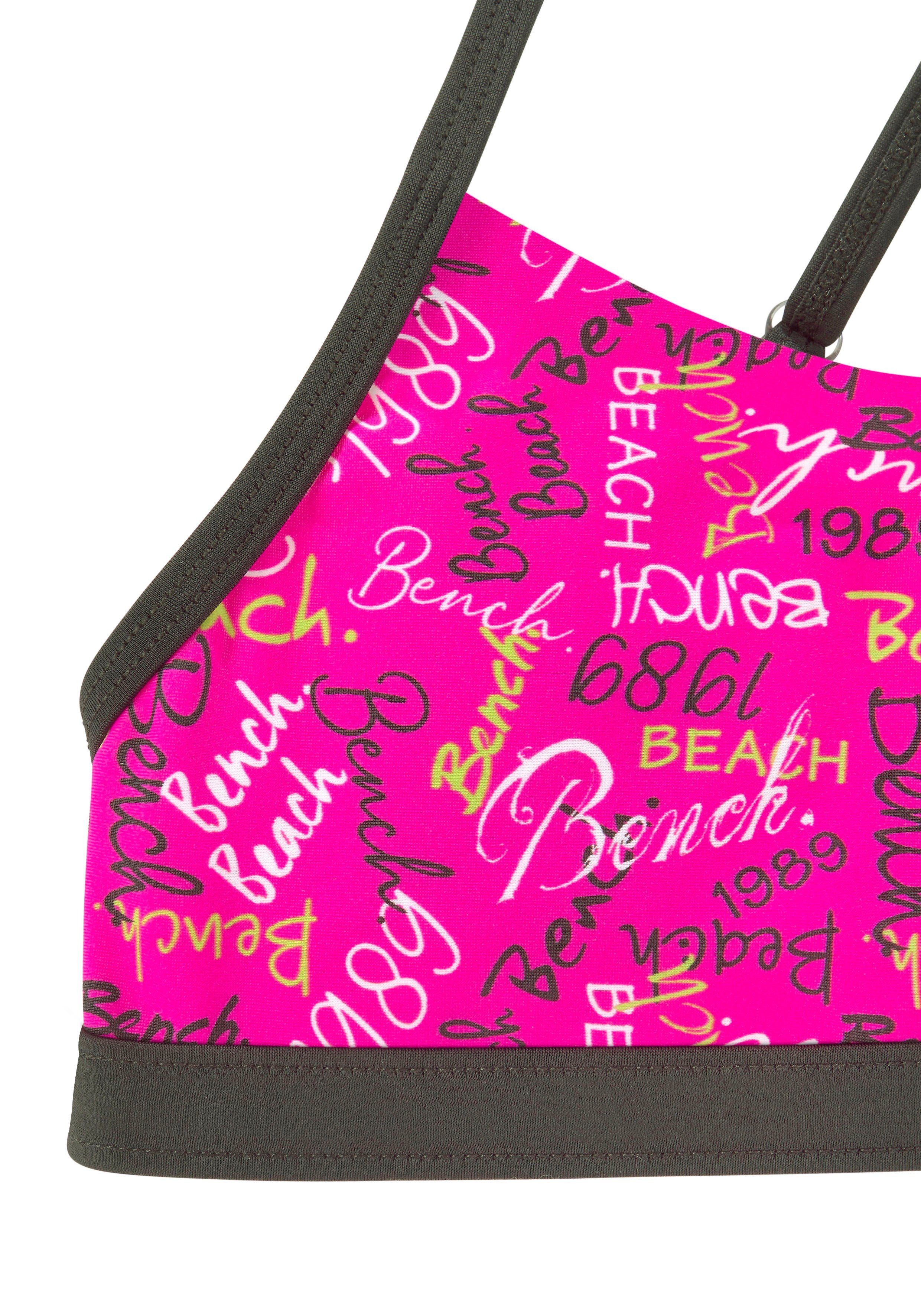 Bench. Bustierbikini met veelkleurige logoprint