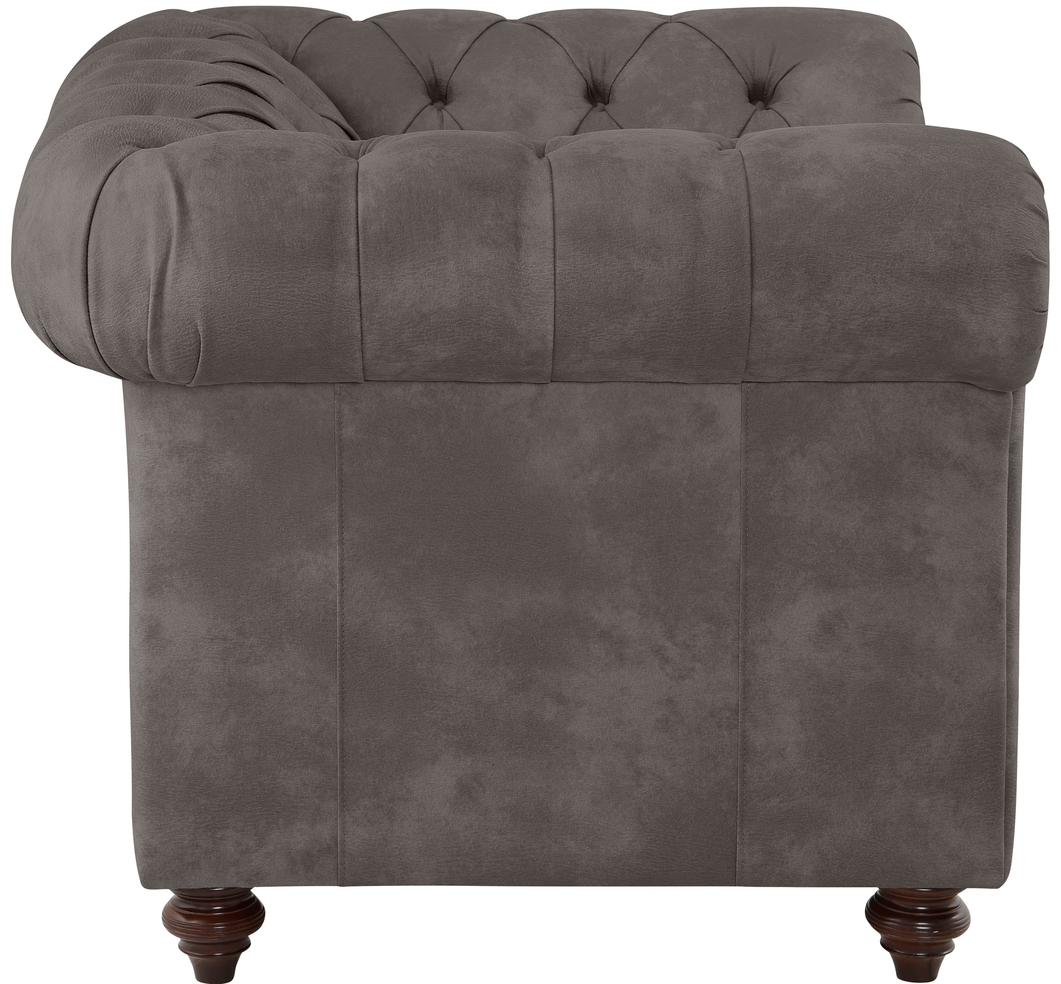 Home affaire Fauteuil CHESTERFIELD met hoogwaardige knoopdetails, ook in leer