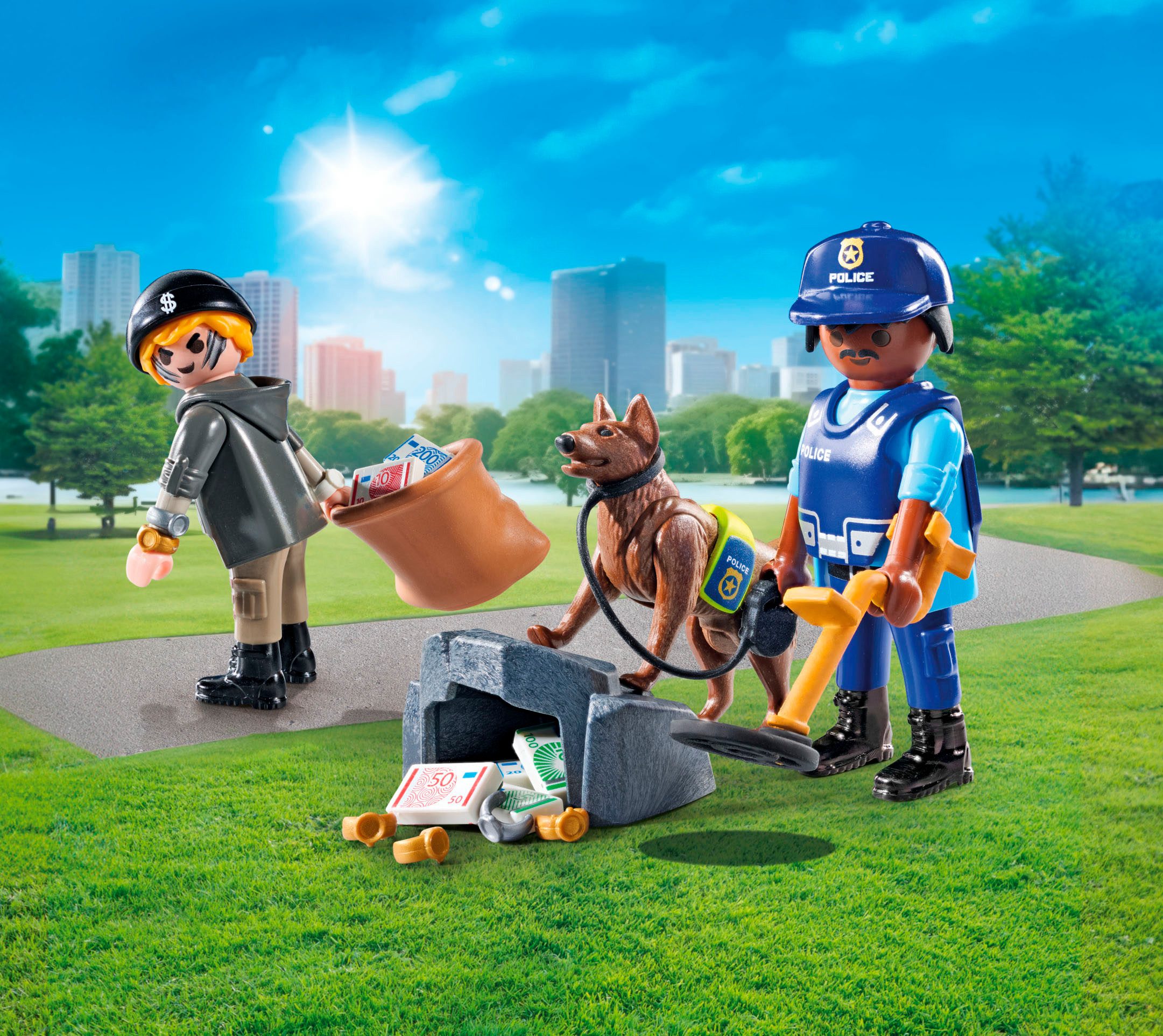 Playmobil® Constructie-speelset Spurensuche mit Hund (71731), Playmobil Action Heroes (27-delig)