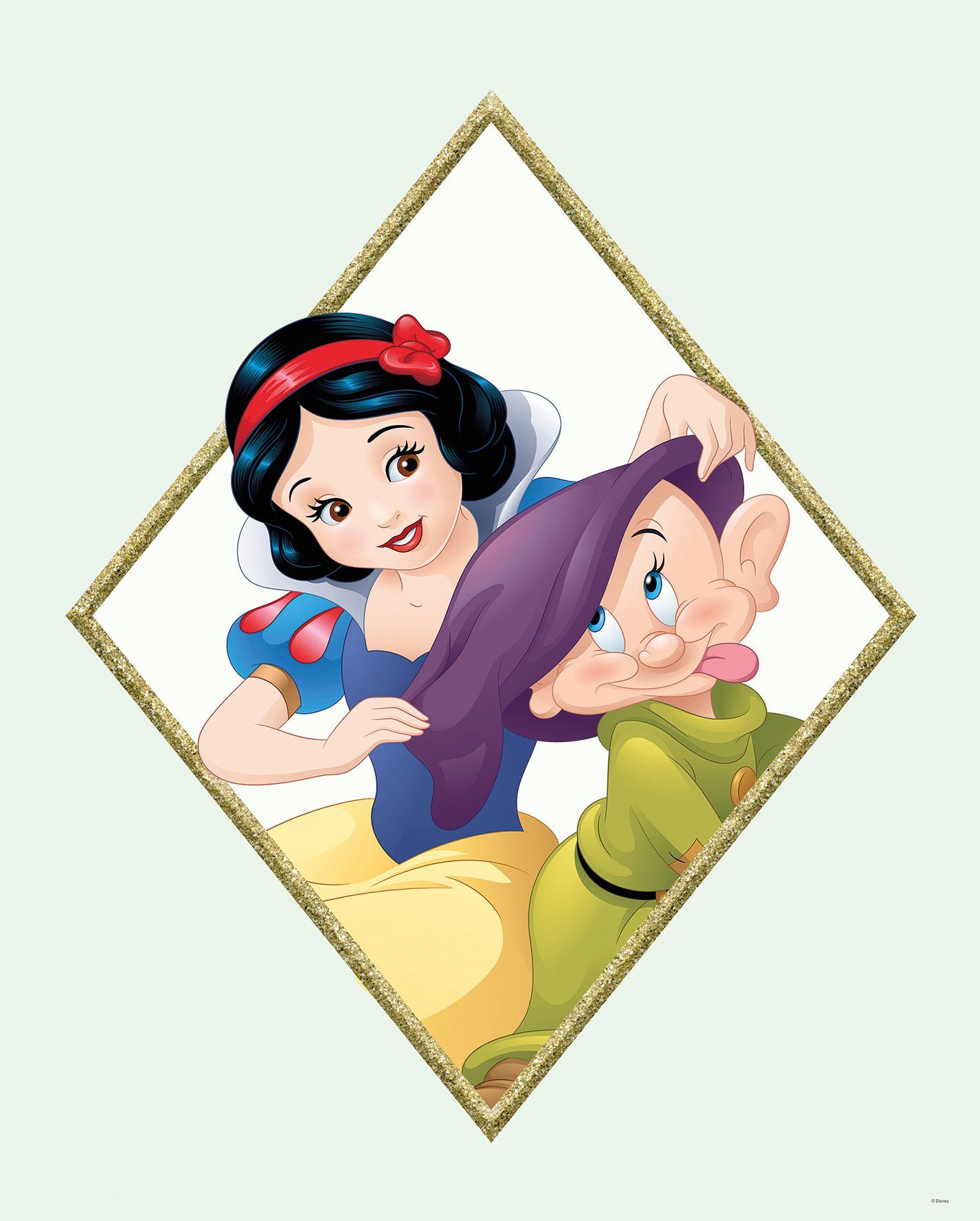 Komar wanddecoratie Snow White & Dopey, zonder lijst