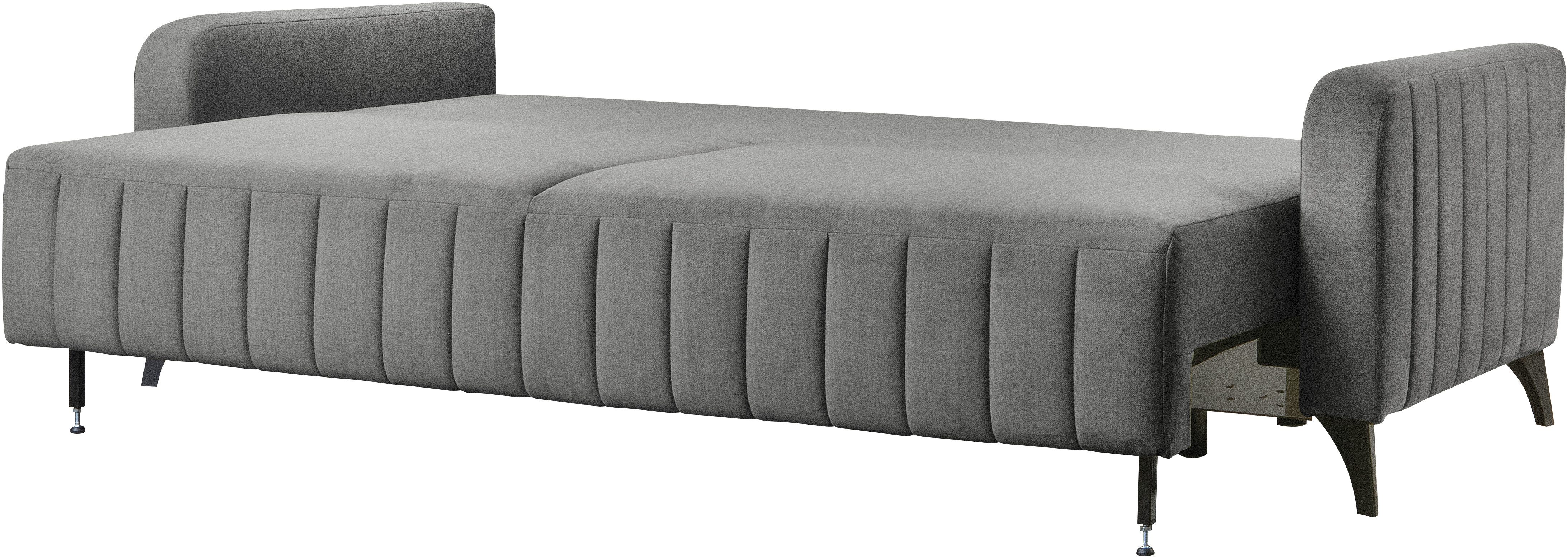 exxpo - sofa fashion 3-zitsbank Grande, hochwertiges Schlafsofa mit Microvelours-Bezug, OTTOs Choice met slaapbank functie en bedbox, comfortabele binnenvering