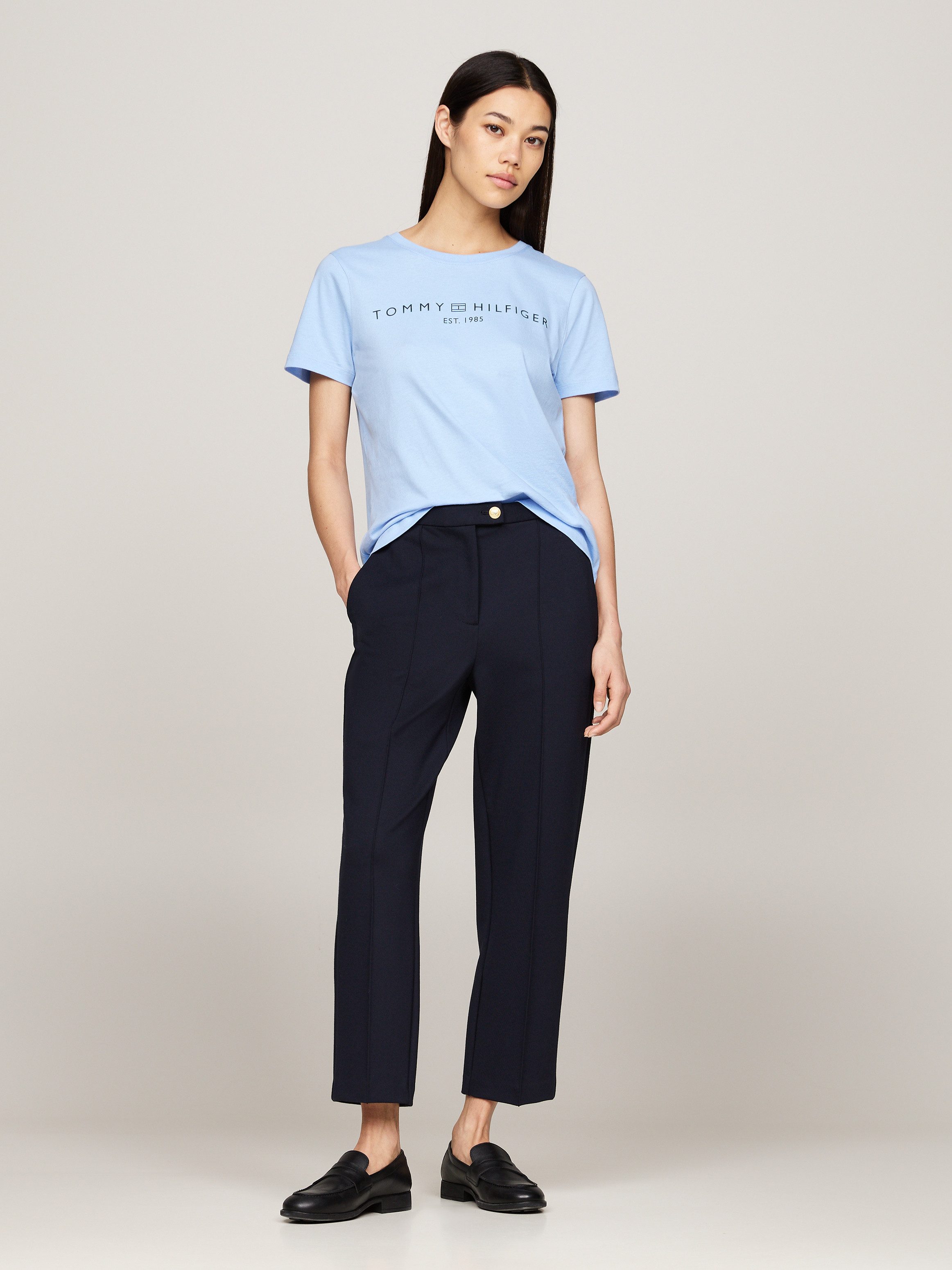 Tommy Hilfiger T-shirt REG CORP LOGO C-NK SS met een logo-opschrift
