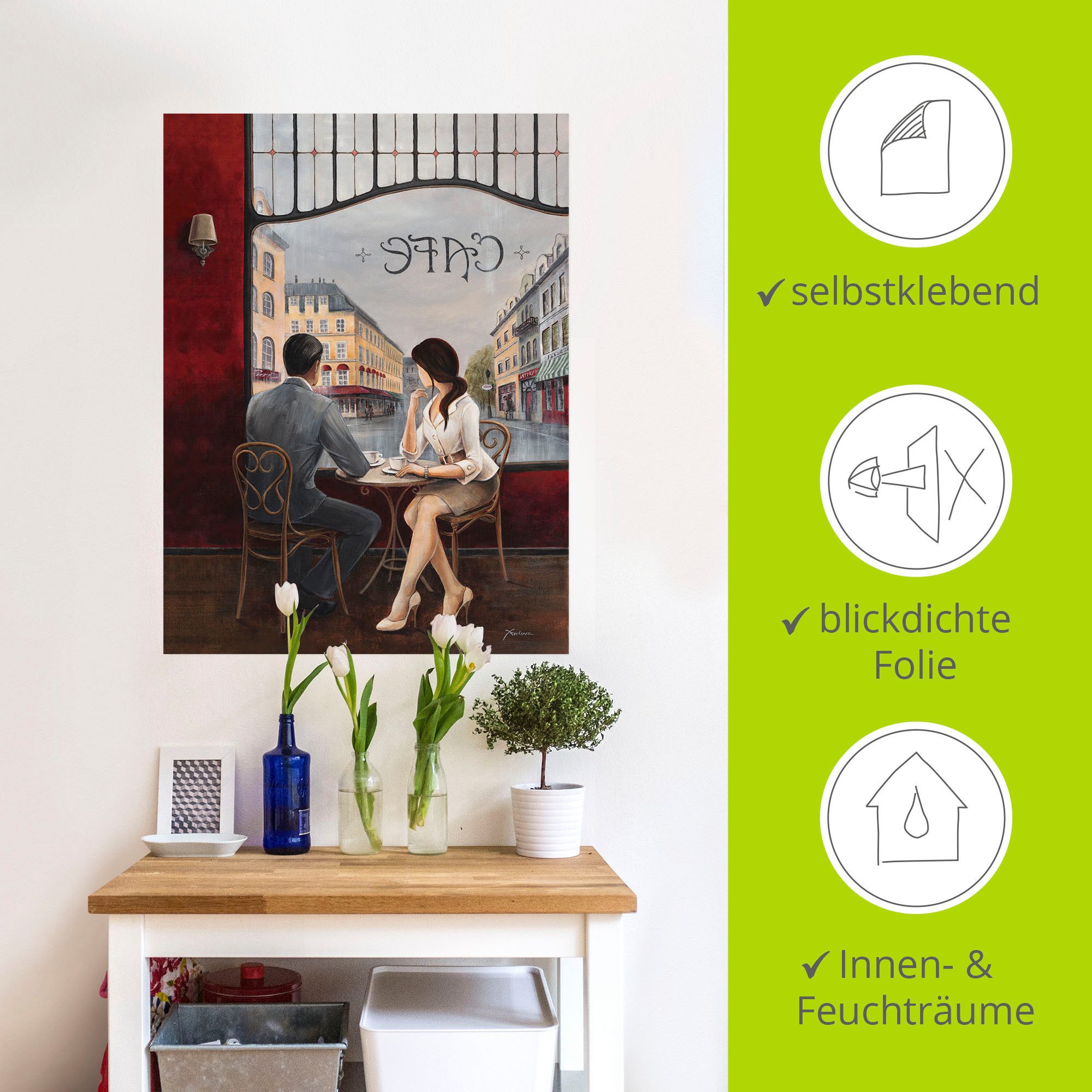Artland Artprint Koffie als artprint van aluminium, artprint voor buiten, artprint op linnen, poster, muursticker
