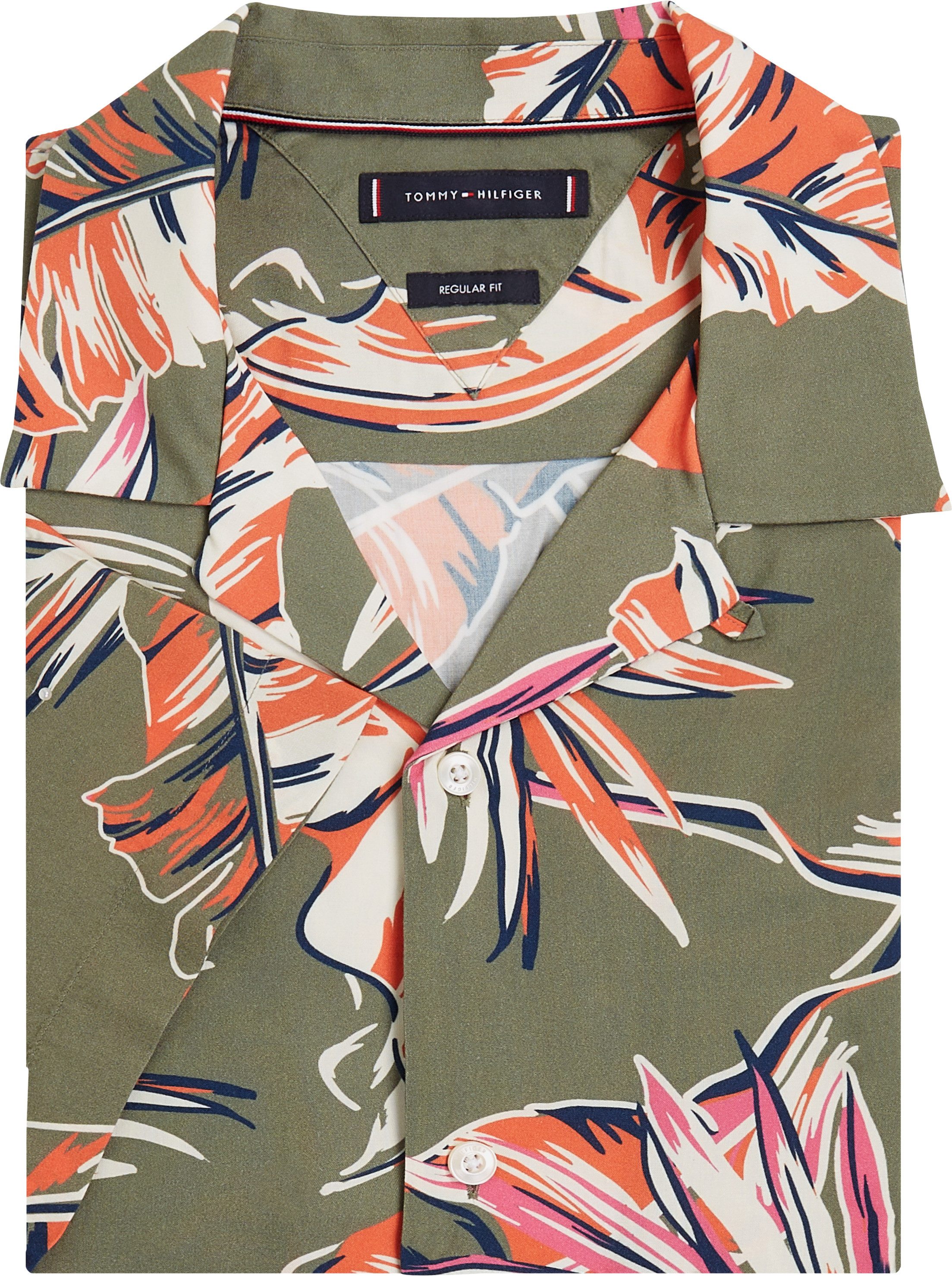 Tommy Hilfiger Overhemd met korte mouwen LIGHTWEIGHT LEAF AOP SS SHIRT
