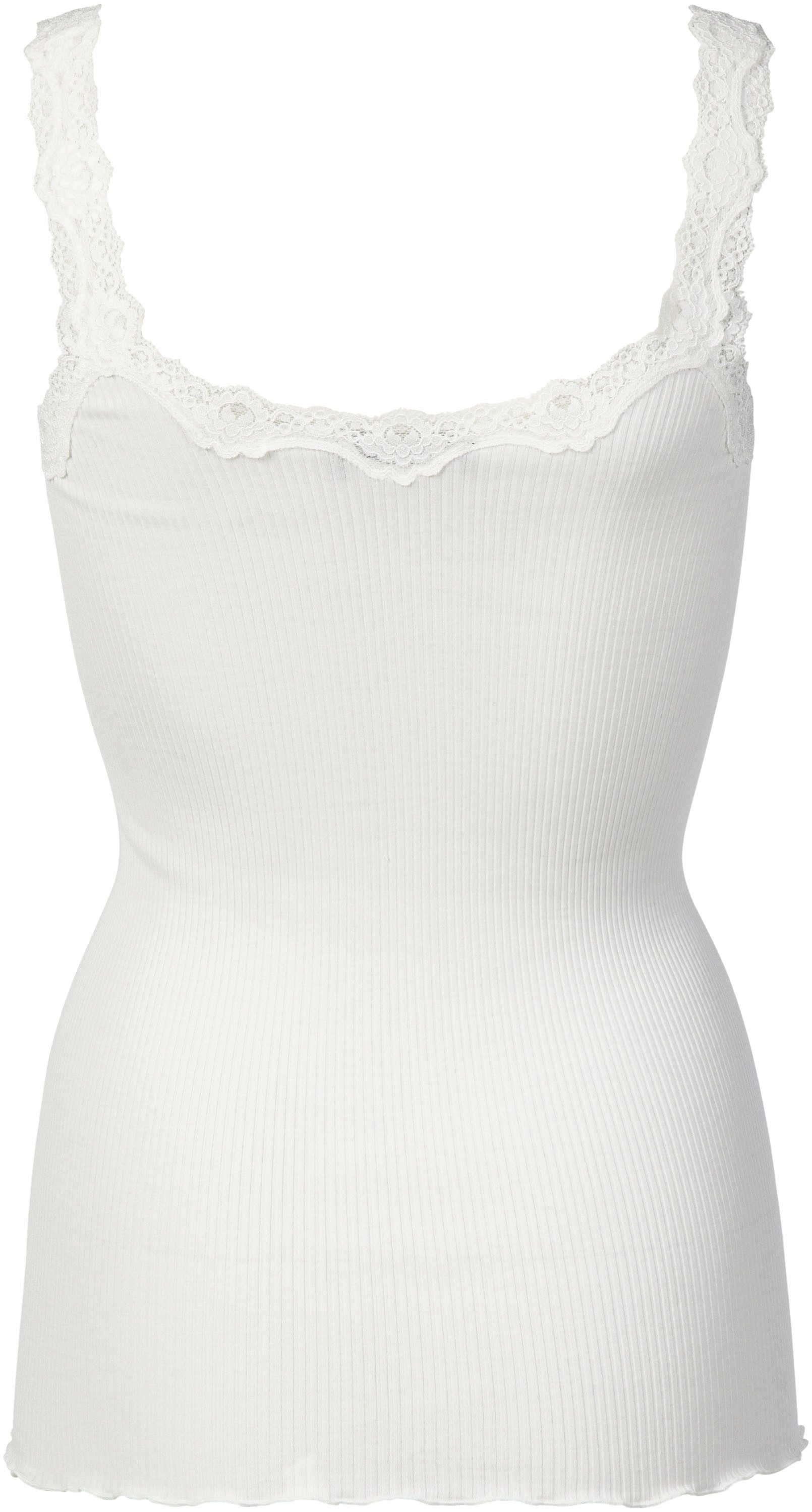 rosemunde Tanktop Babette Silk Top prachtige, omgekeerde vintage kanten afwerking