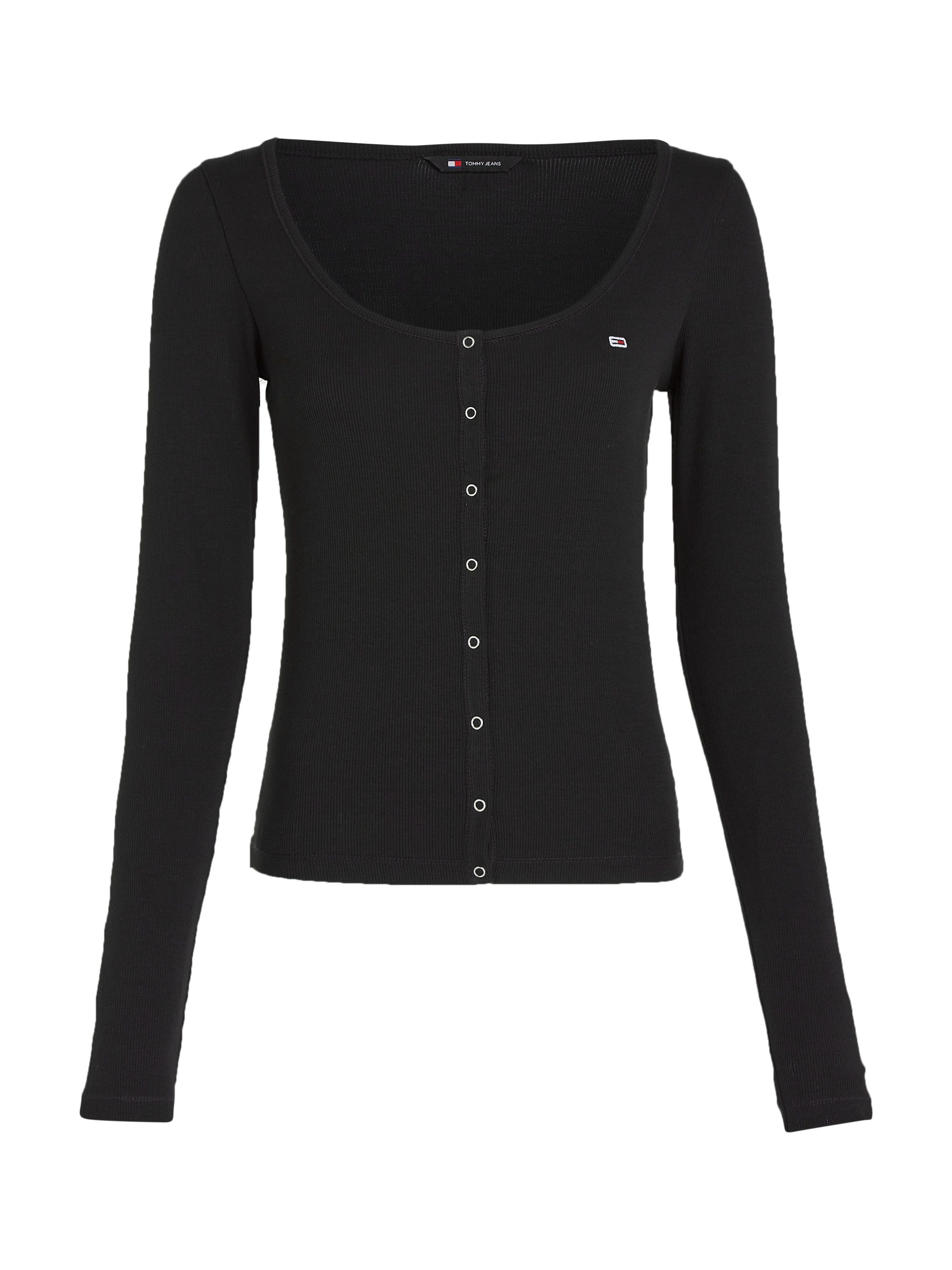 TOMMY JEANS Shirt met lange mouwen TJW SLIM BUTTON THRU LS