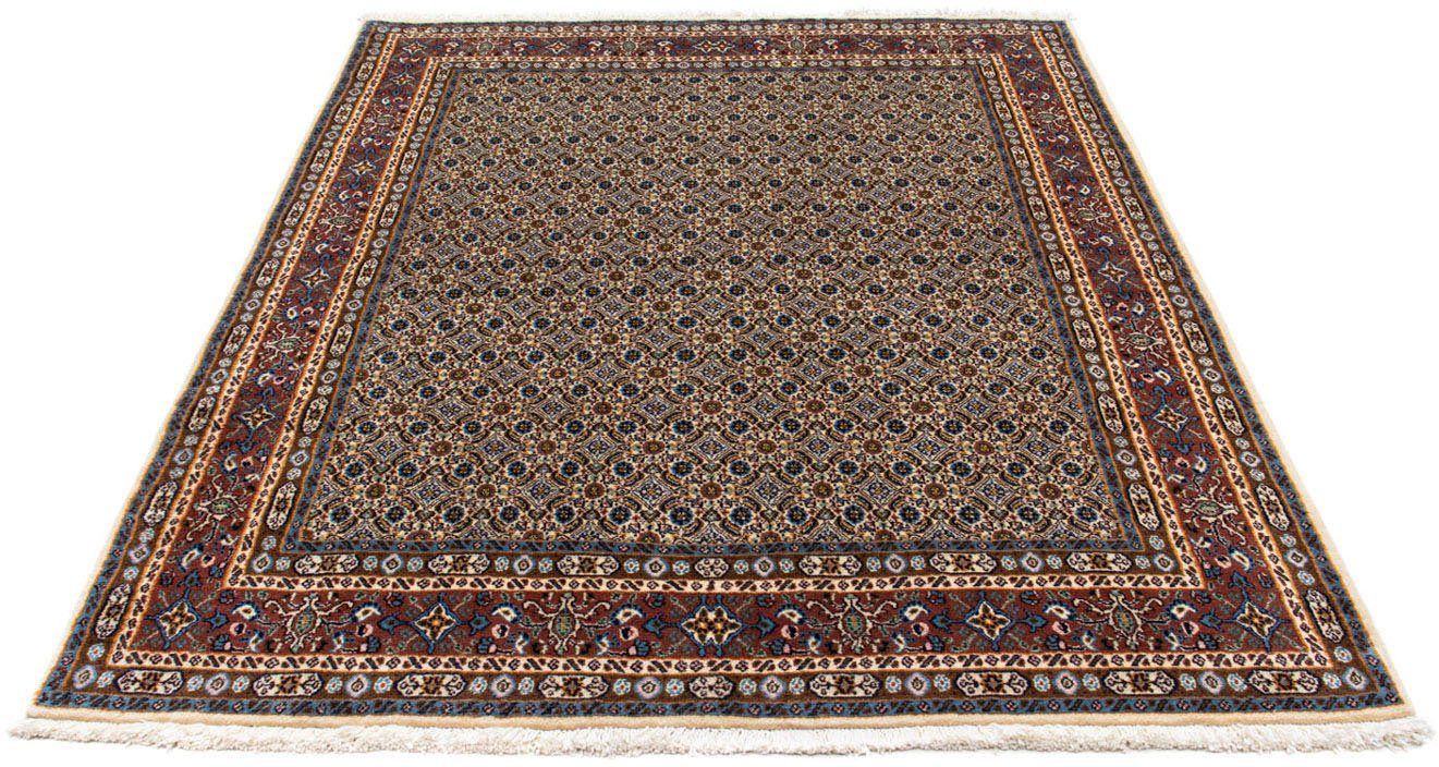 morgenland Wollen kleed Moud sterk gedessineerd beige 198 x 150 cm Uniek exemplaar met certificaat