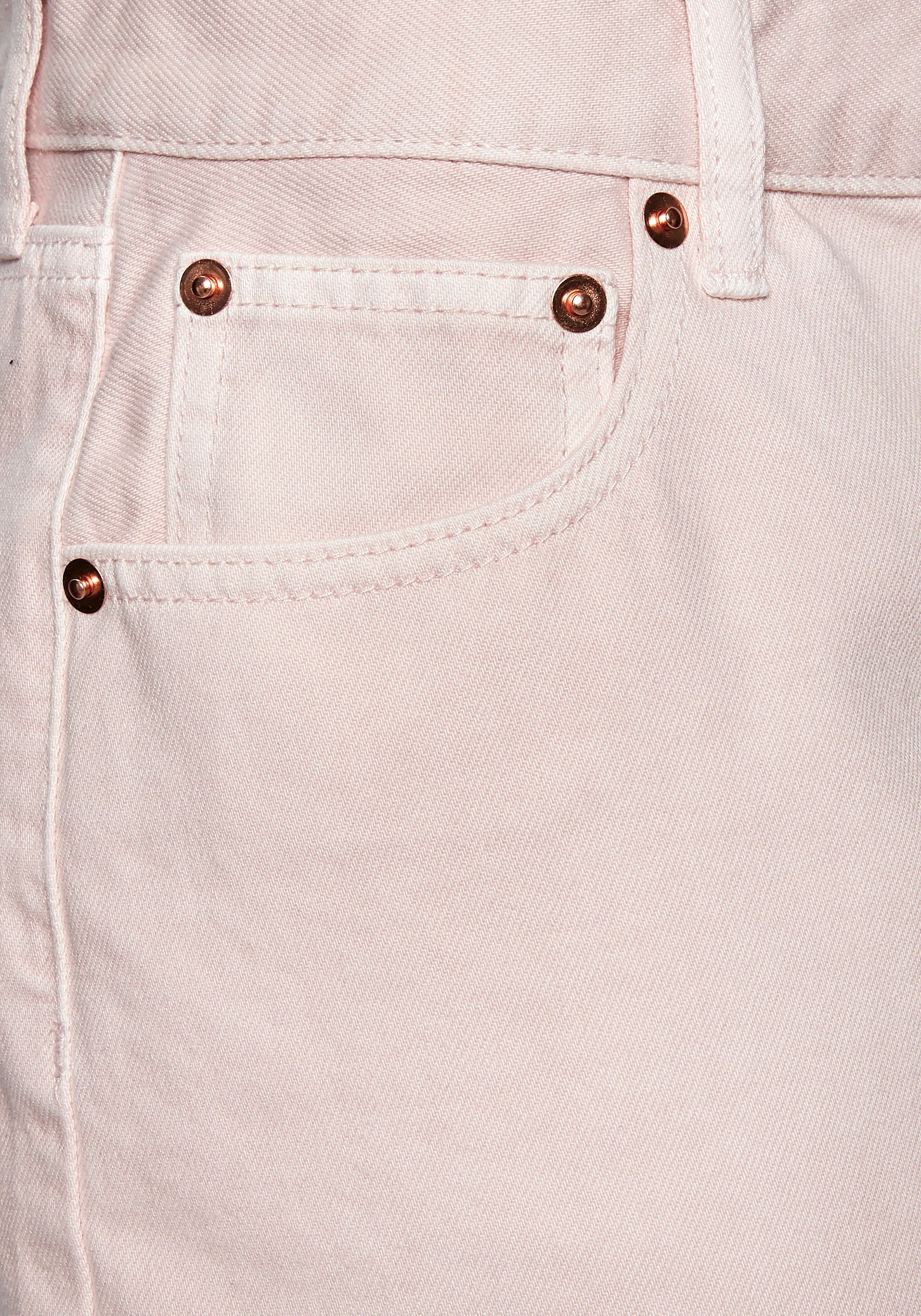 Venice Beach Jeansbermuda met franjes aan de zoom, casual shorts