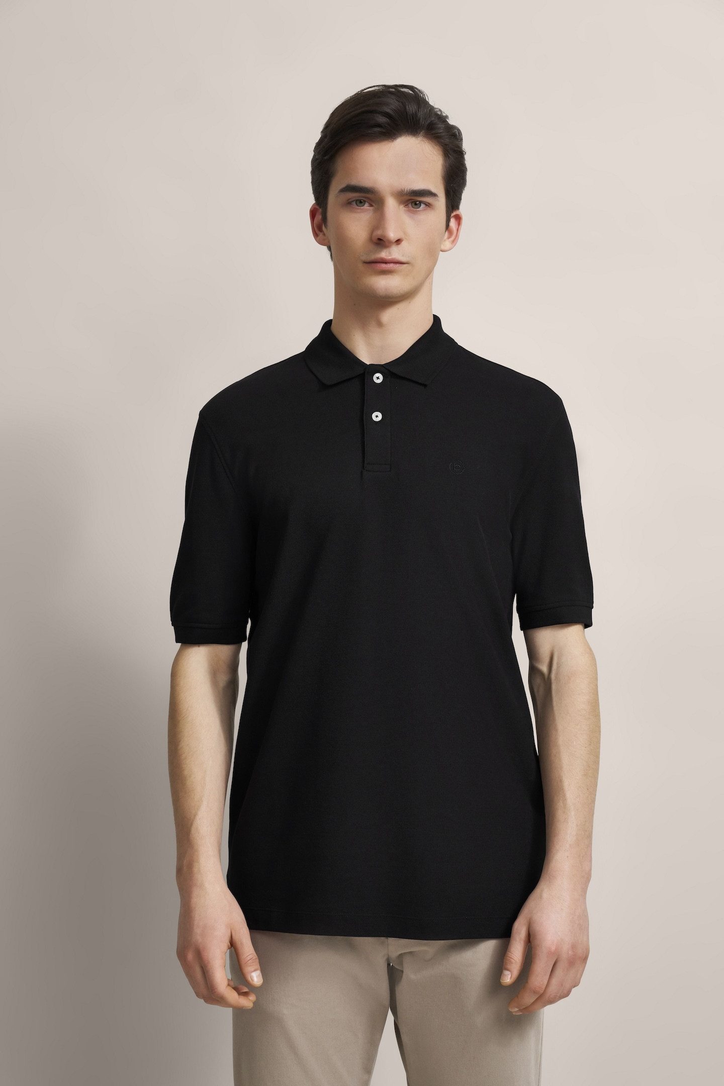 Bugatti Poloshirt met aansluitende pasvorm heren t-shirts maat L zwart
