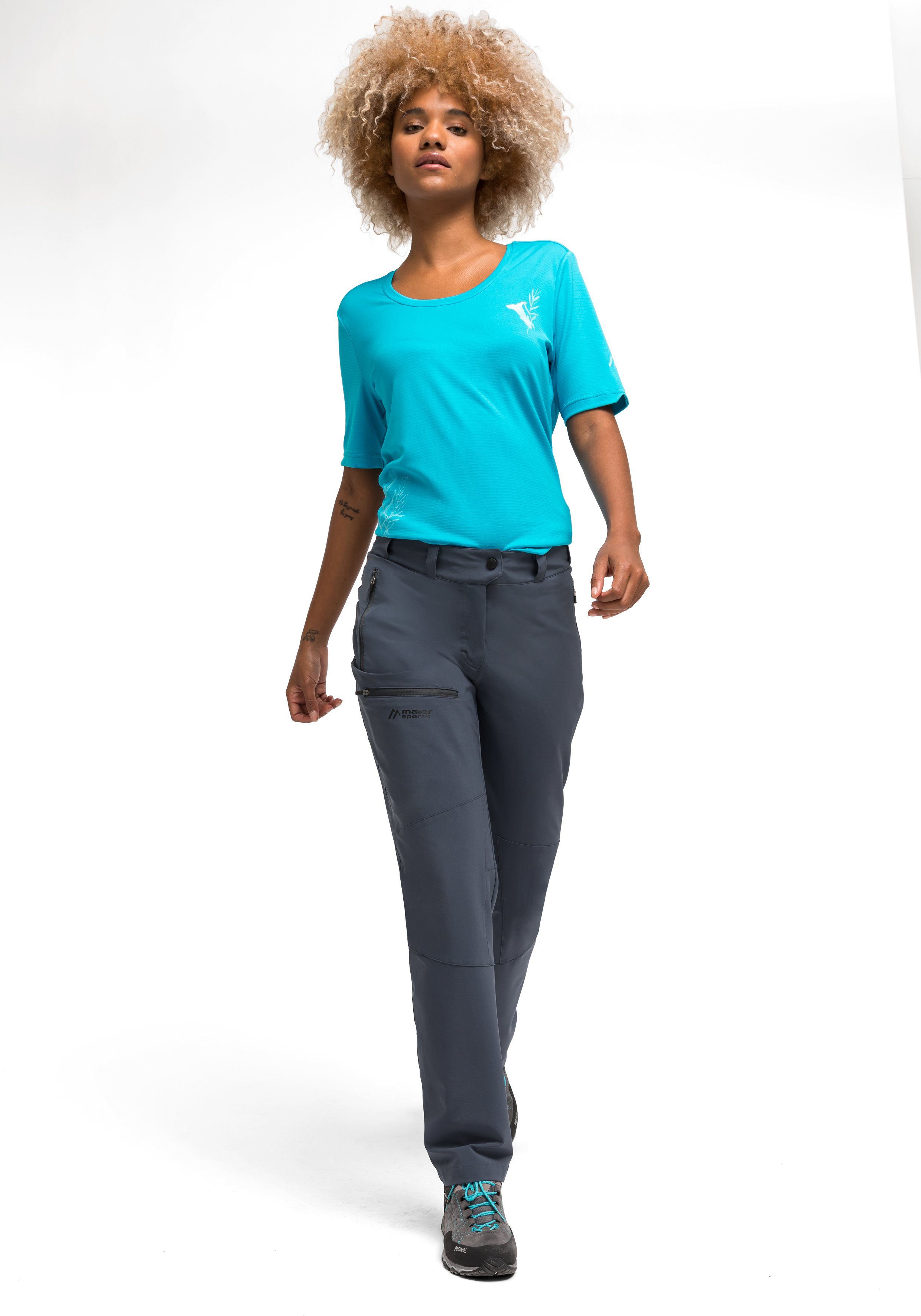 Maier Sports Functionele broek Latit W Sneldrogende outdoorbroek van elastisch materiaal
