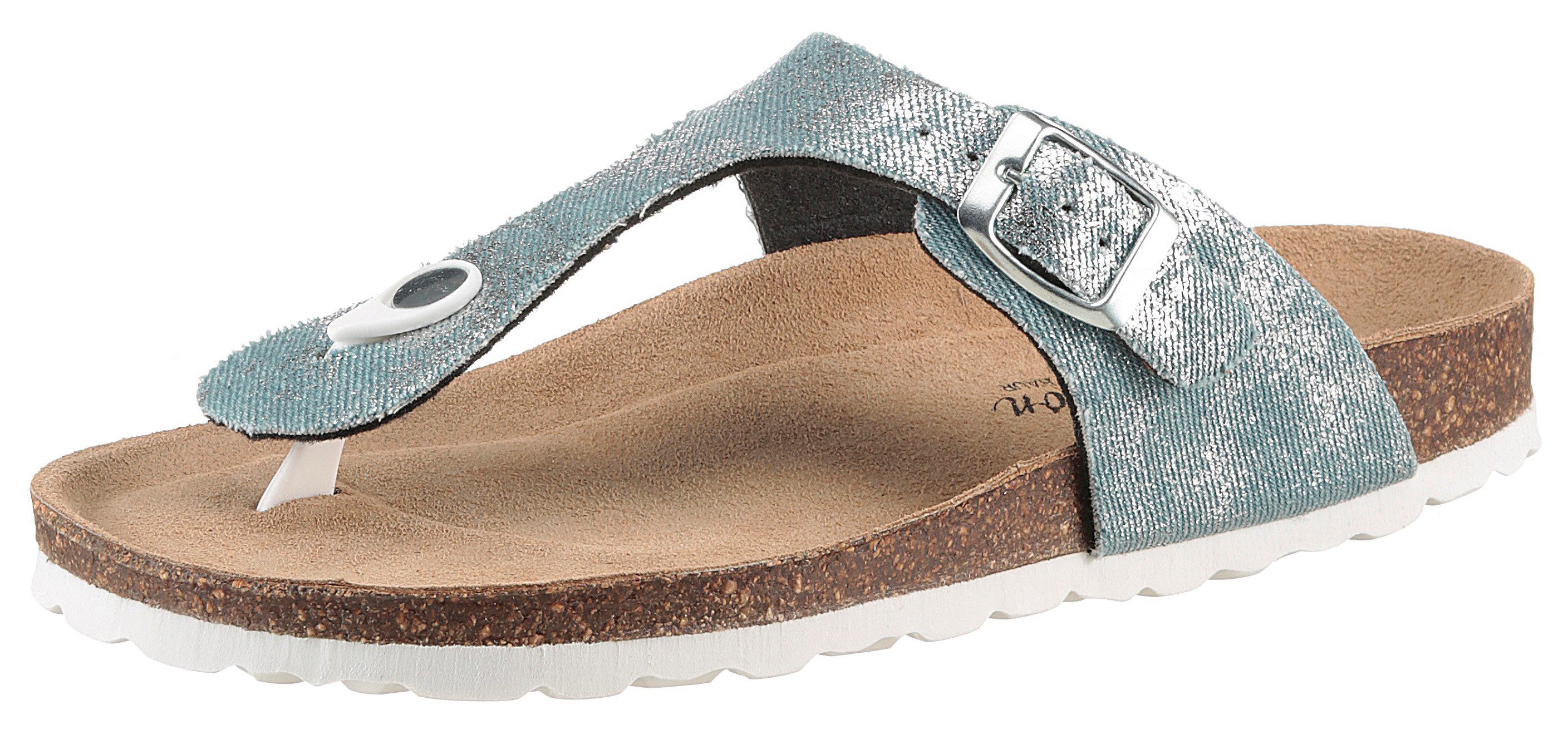 Aniston SHOES Teenslippers , strandschoen, zomerschoen, vakantieschoen, metallic - nieuwe collectie