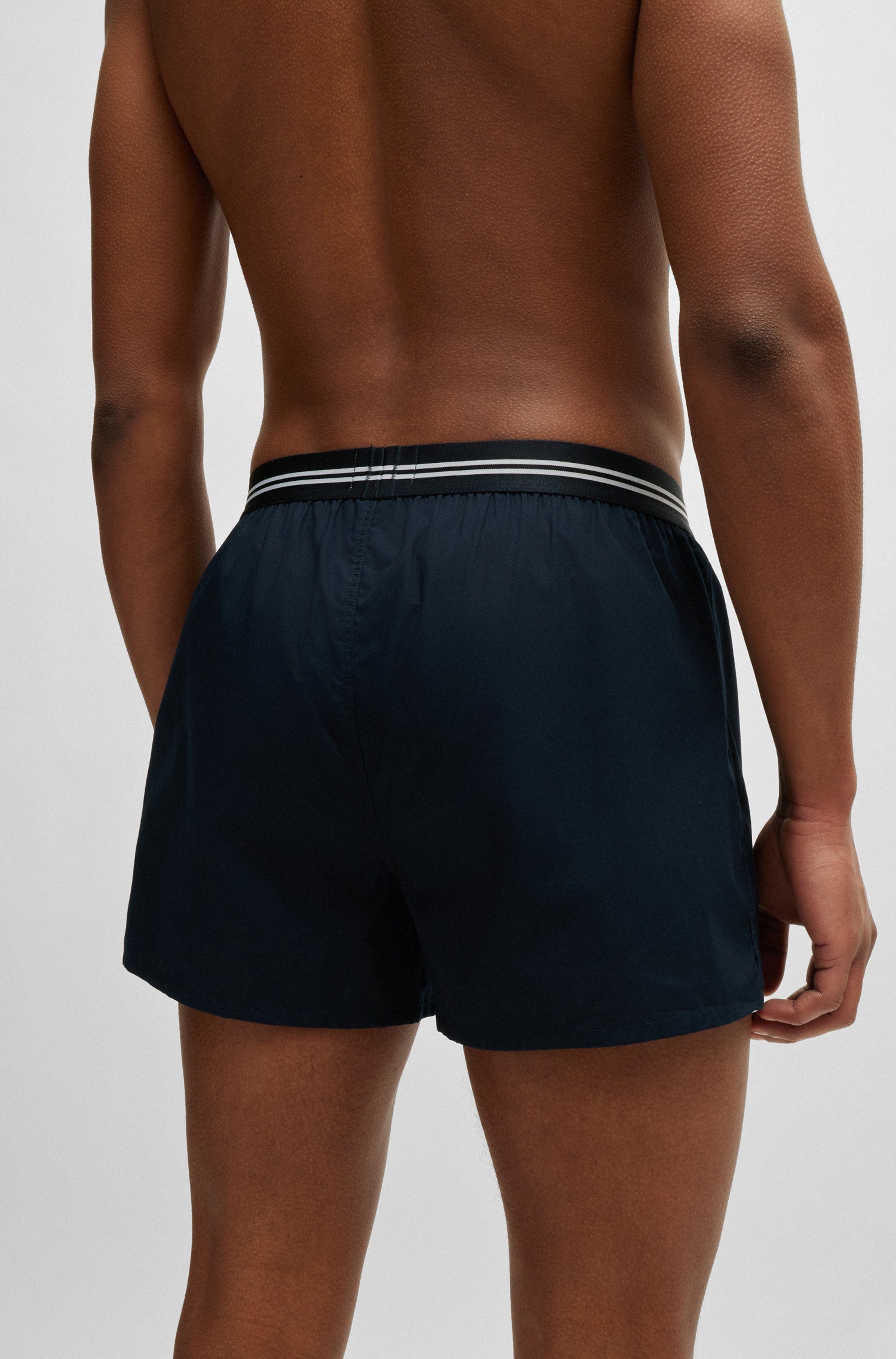 BOSS Boxershort 3P WOVEN BOXER met opening met knop (3 stuks)