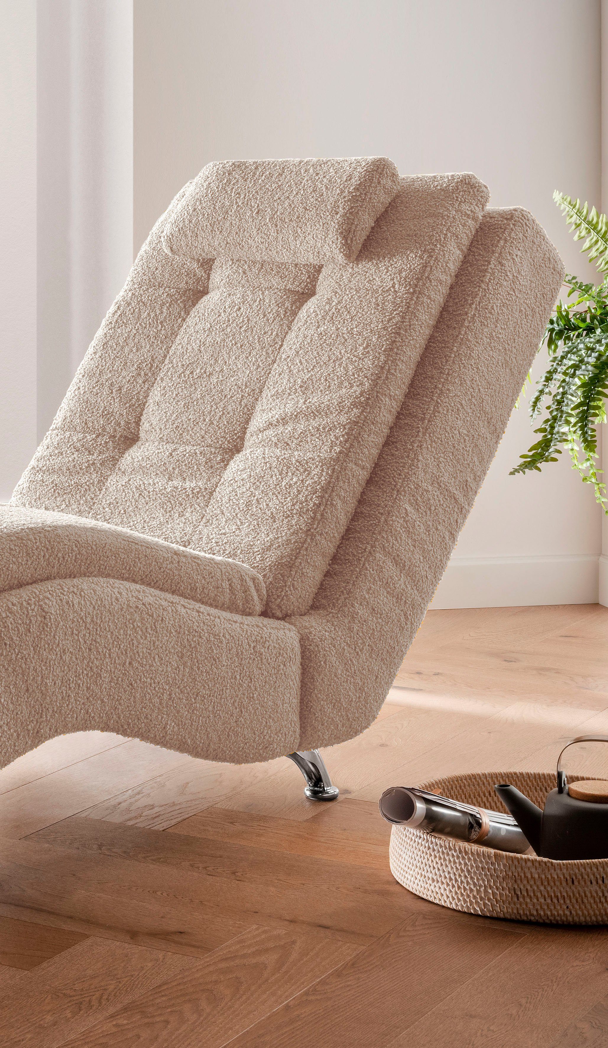Home affaire Relaxstoel Vengo2 met hoofdkussen, matten-look op romp