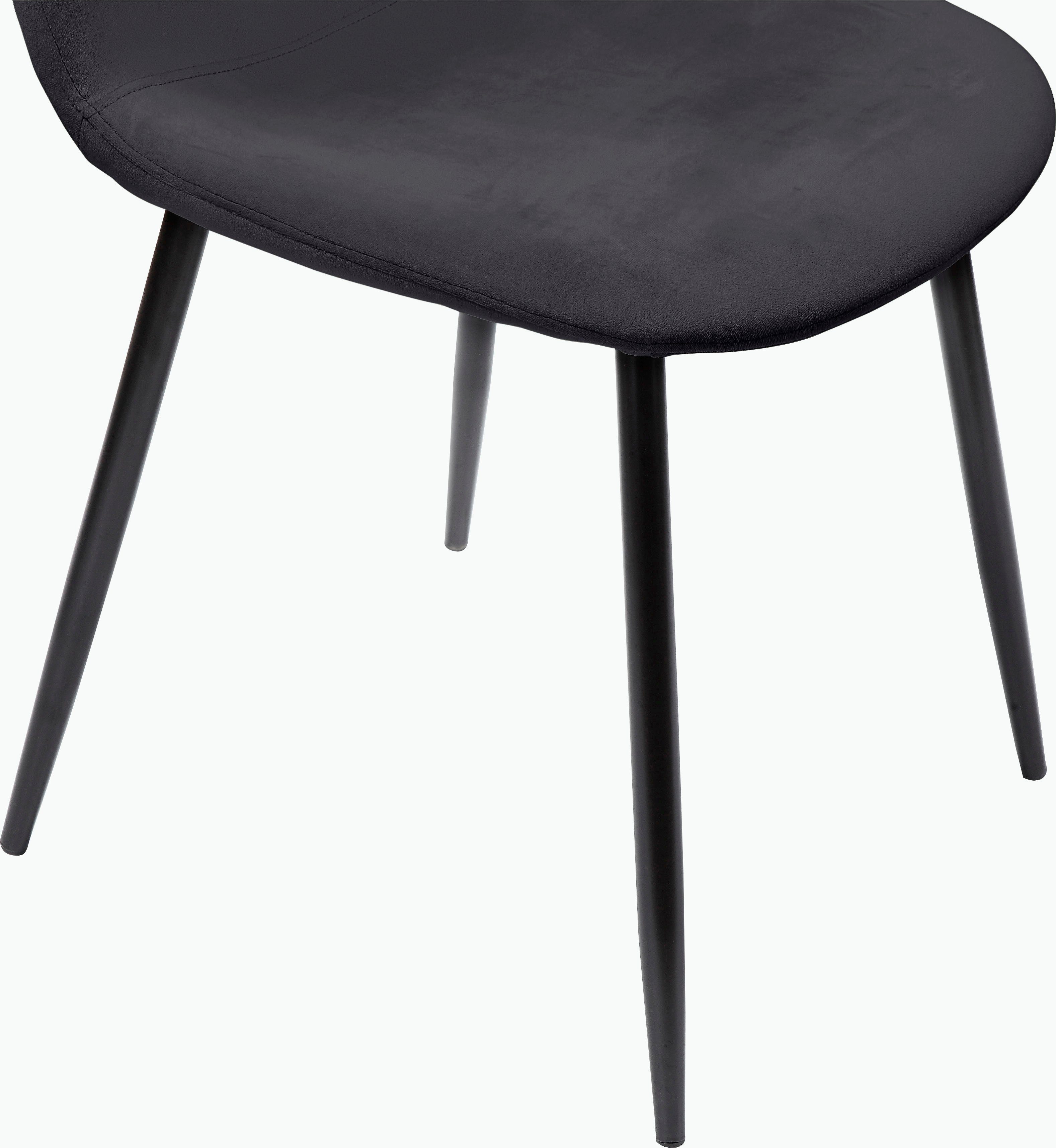 Leonique Eethoek Eadwine, TOPSELLER! Tafel plus 4 stoelen, zitgroep bestaande uit eettafel 160 cm en 4 eetkamerstoelen, gestoffeerde stoelen (set, 5-delig)