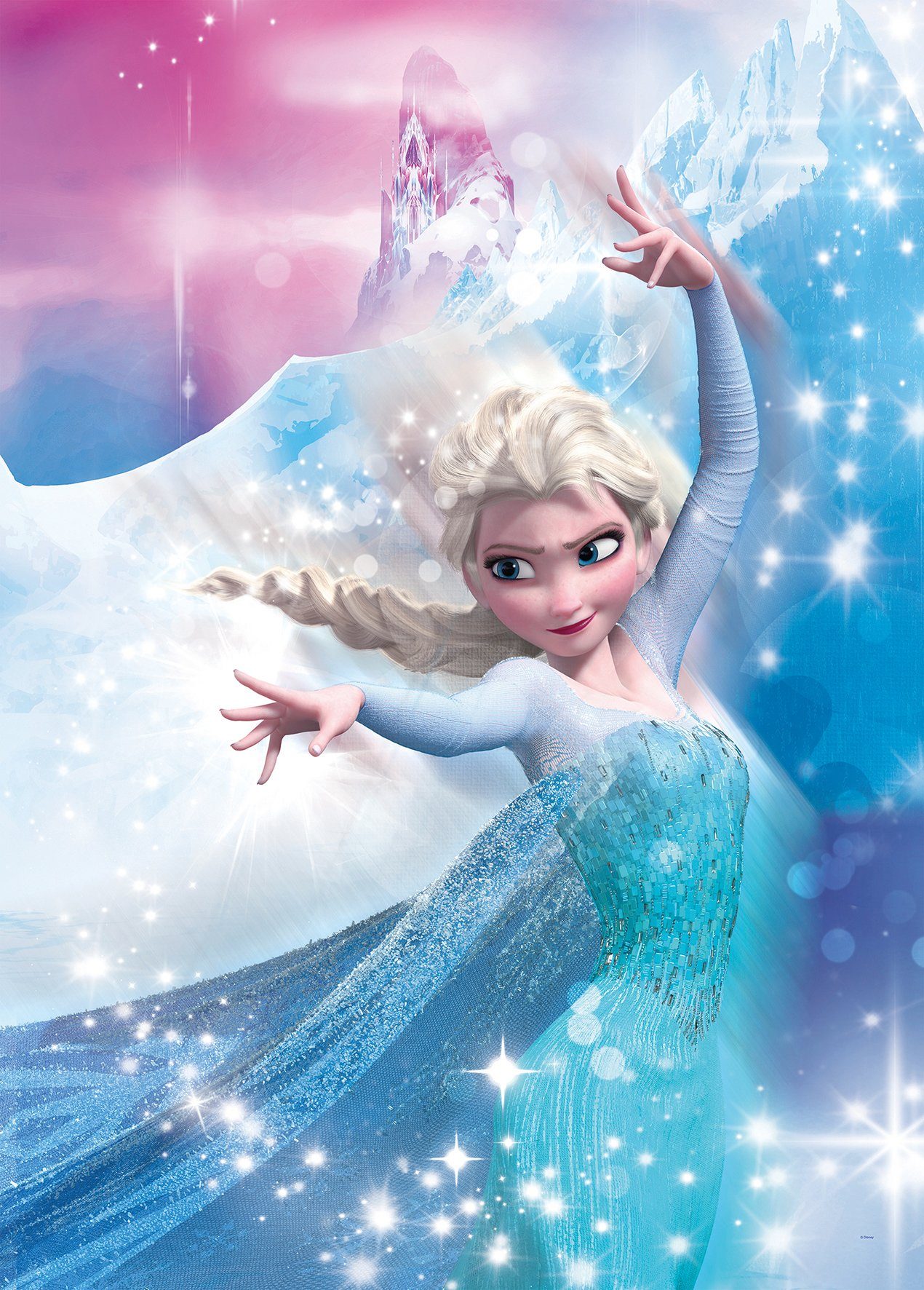 Komar wanddecoratie Frozen 2 Elsa Action, zonder lijst