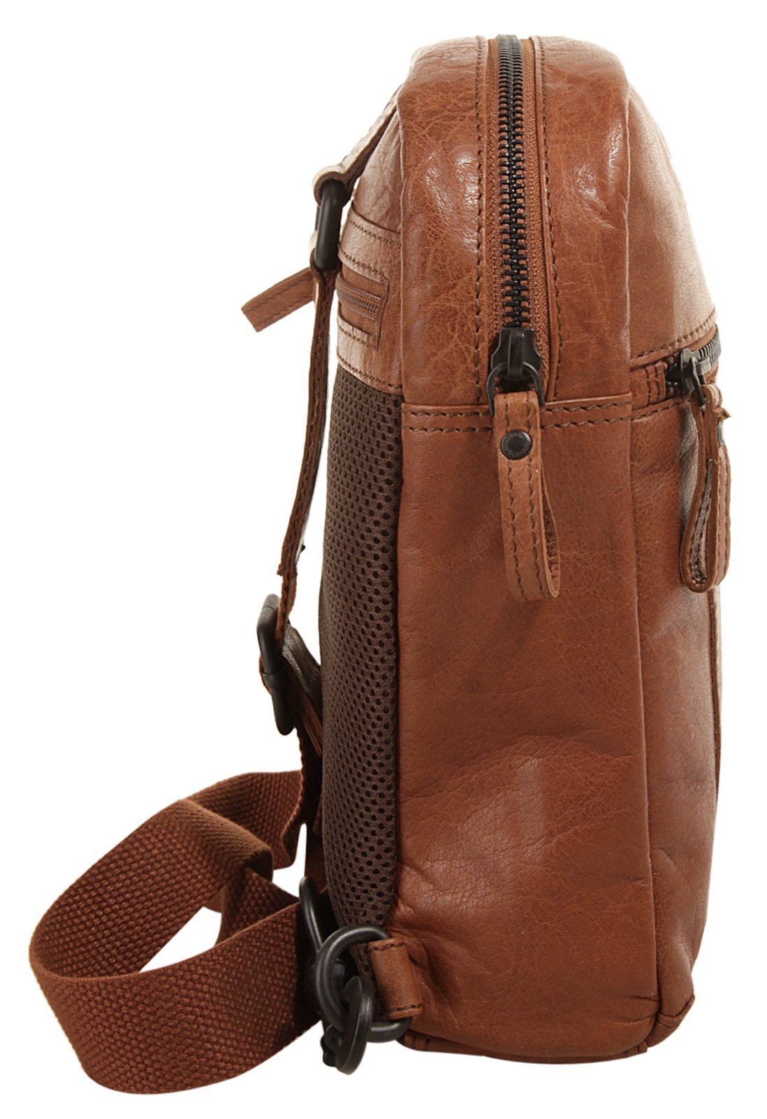Spikes & Sparrow Schoudertas echt leder